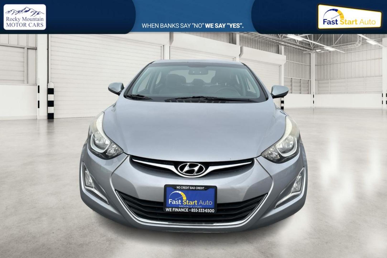 2015 Silver Hyundai Elantra Limited (5NPDH4AE9FH) with an 1.8L L4 DOHC 16V engine, 6-Speed Automatic transmission, located at 7755 State Street, Midvale, UT, 84047, (801) 753-9063, 40.610329, -111.890656 - Photo#9