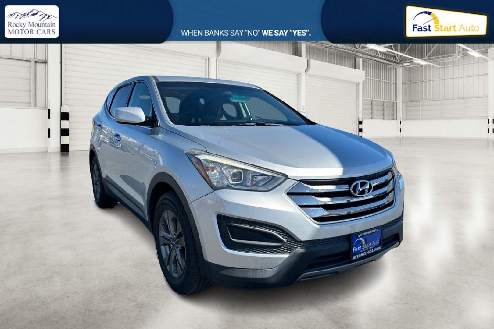 2015 Silver Hyundai Santa Fe Sport 2.4 FWD (5XYZT3LB1FG) with an 2.4L L4 DOHC 16V engine, 6-Speed Automatic transmission, located at 7755 State Street, Midvale, UT, 84047, (801) 753-9063, 40.610329, -111.890656 - Photo#0