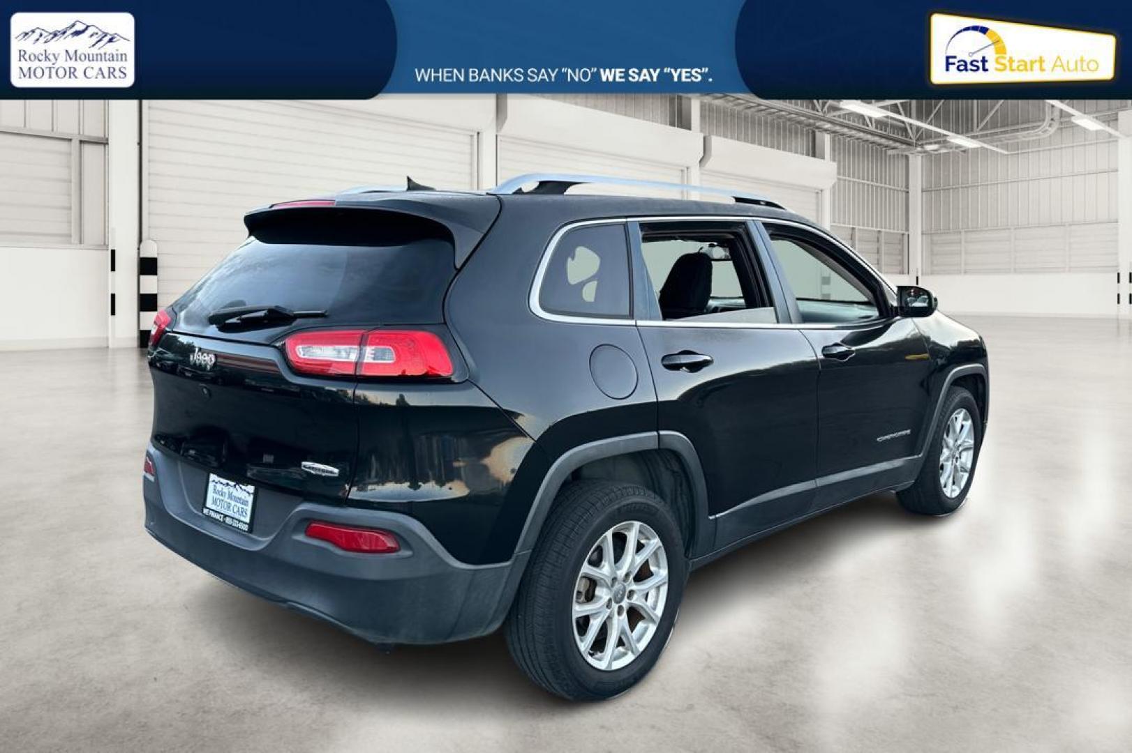 2015 Black Jeep Cherokee Latitude FWD (1C4PJLCB7FW) with an 2.4L L4 DOHC 16V engine, 9-Speed Automatic transmission, located at 7755 State Street, Midvale, UT, 84047, (801) 753-9063, 40.610329, -111.890656 - Photo#2