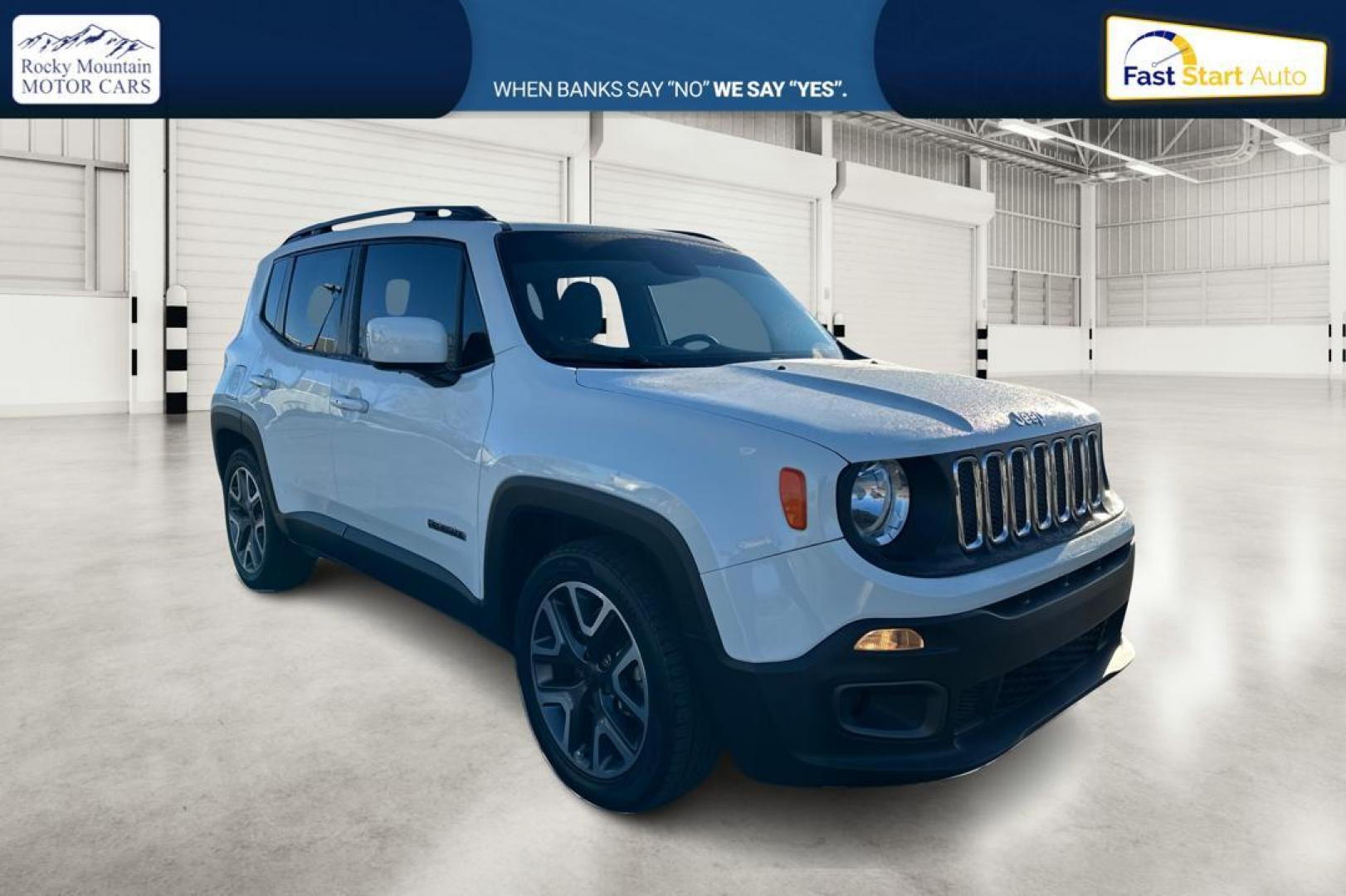 2015 White Jeep Renegade Latitude FWD (ZACCJABTXFP) with an 2.4L L4 engine, 6-Speed Manual transmission, located at 7755 State Street, Midvale, UT, 84047, (801) 753-9063, 40.610329, -111.890656 - Photo#0