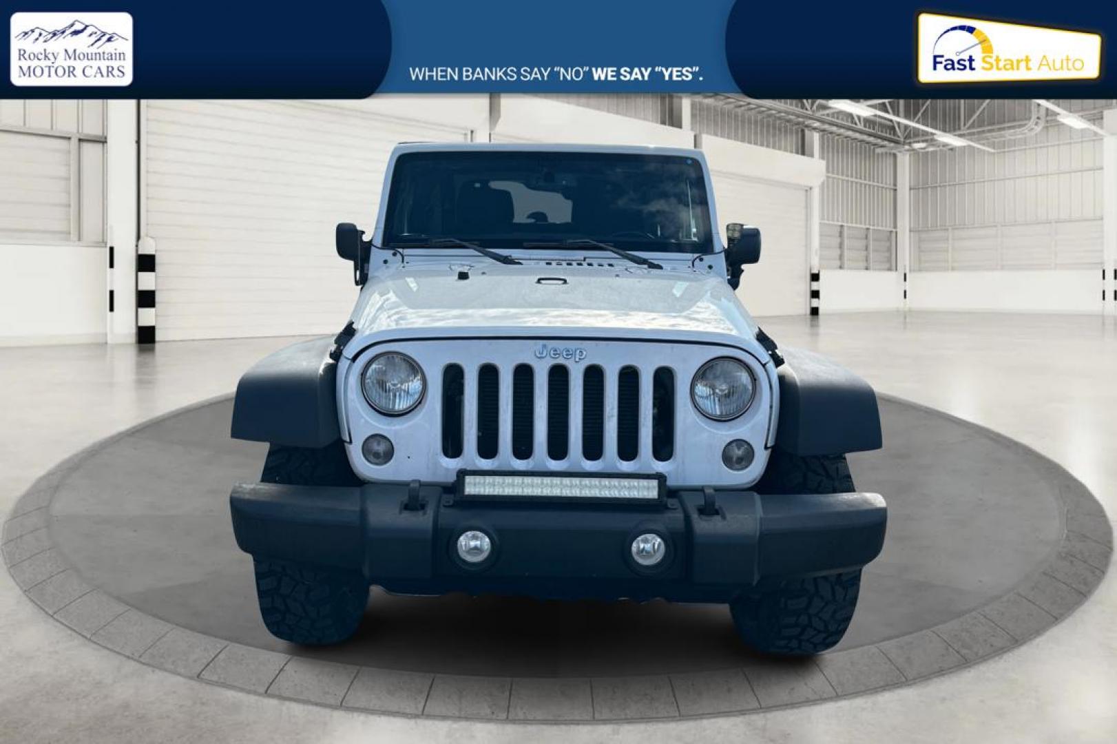 2015 White Jeep Wrangler Sport 4WD (1C4AJWAG2FL) with an 3.6L V6 DOHC 24V FFV engine, Automatic, 5-Spd transmission, located at 767 S State Road, Pleasant Grove, UT, 84062, (801) 785-1058, 40.354839, -111.736687 - Photo#7