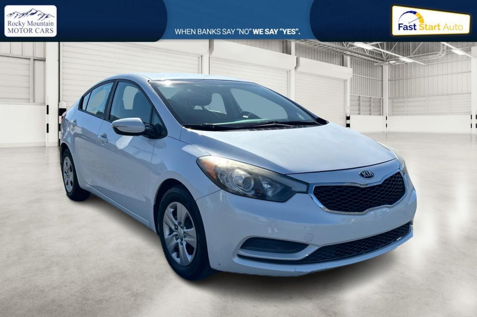 2015 White Kia Forte EX (KNAFX4A61F5) with an 1.8L L4 DOHC 16V engine, 6-Speed Automatic transmission, located at 7755 State Street, Midvale, UT, 84047, (801) 753-9063, 40.610329, -111.890656 - Photo#0