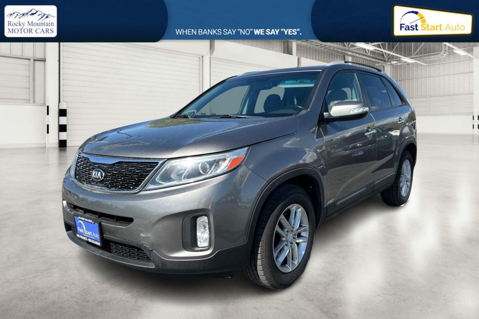 2015 Silver Kia Sorento LX AWD (5XYKTCA6XFG) with an 2.4L L4 DOHC 16V engine, 6-Speed Automatic transmission, located at 7755 State Street, Midvale, UT, 84047, (801) 753-9063, 40.610329, -111.890656 - Photo#8