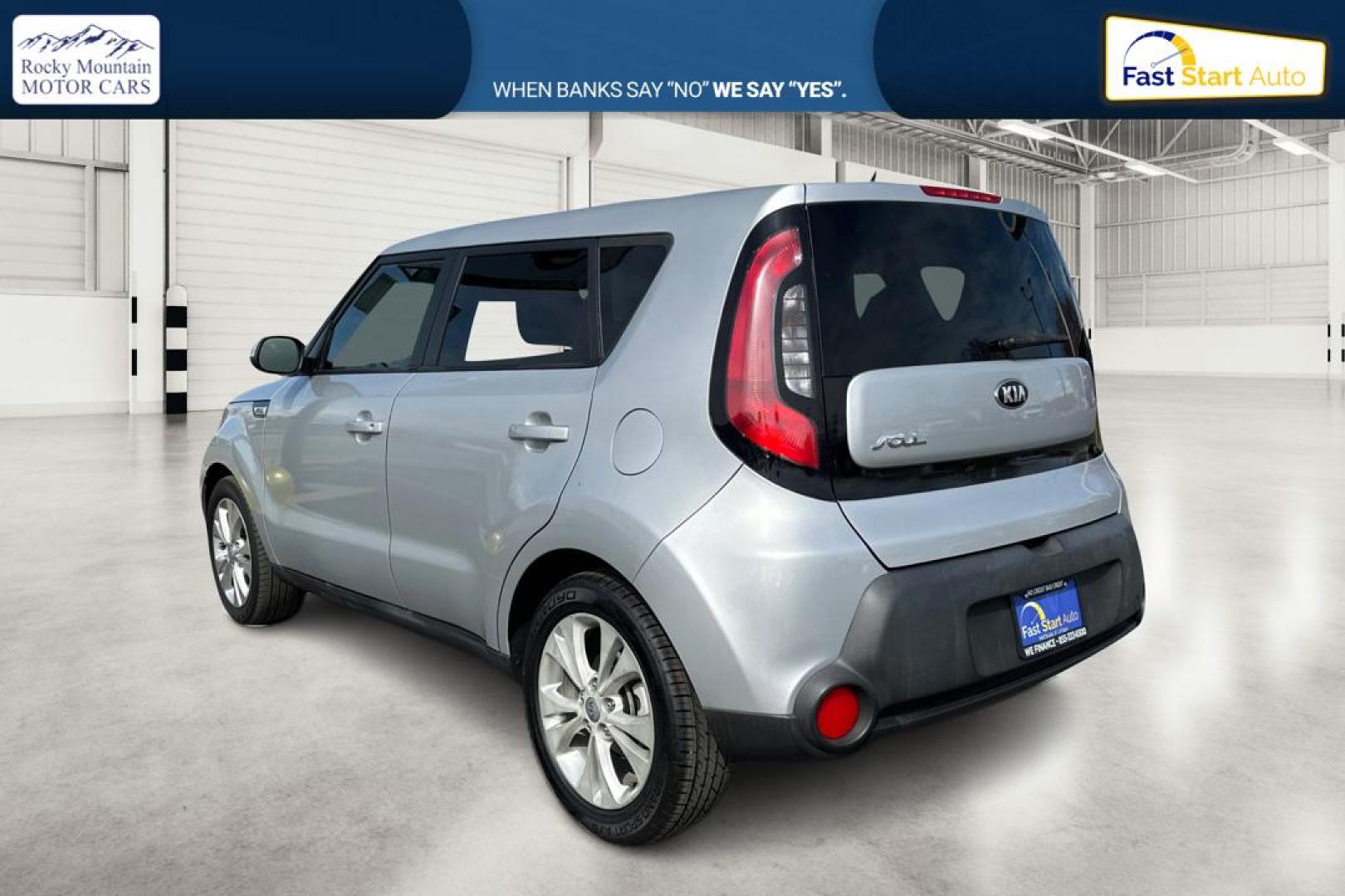 2015 Silver Kia Soul + (KNDJP3A58F7) with an 2.0L L4 DOHC 16V engine, 6-Speed Automatic transmission, located at 7755 State Street, Midvale, UT, 84047, (801) 753-9063, 40.610329, -111.890656 - Photo#5