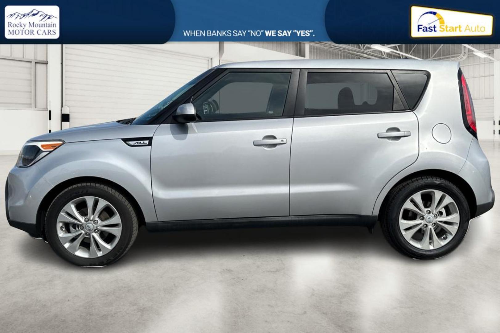 2015 Silver Kia Soul + (KNDJP3A58F7) with an 2.0L L4 DOHC 16V engine, 6-Speed Automatic transmission, located at 7755 State Street, Midvale, UT, 84047, (801) 753-9063, 40.610329, -111.890656 - Photo#6