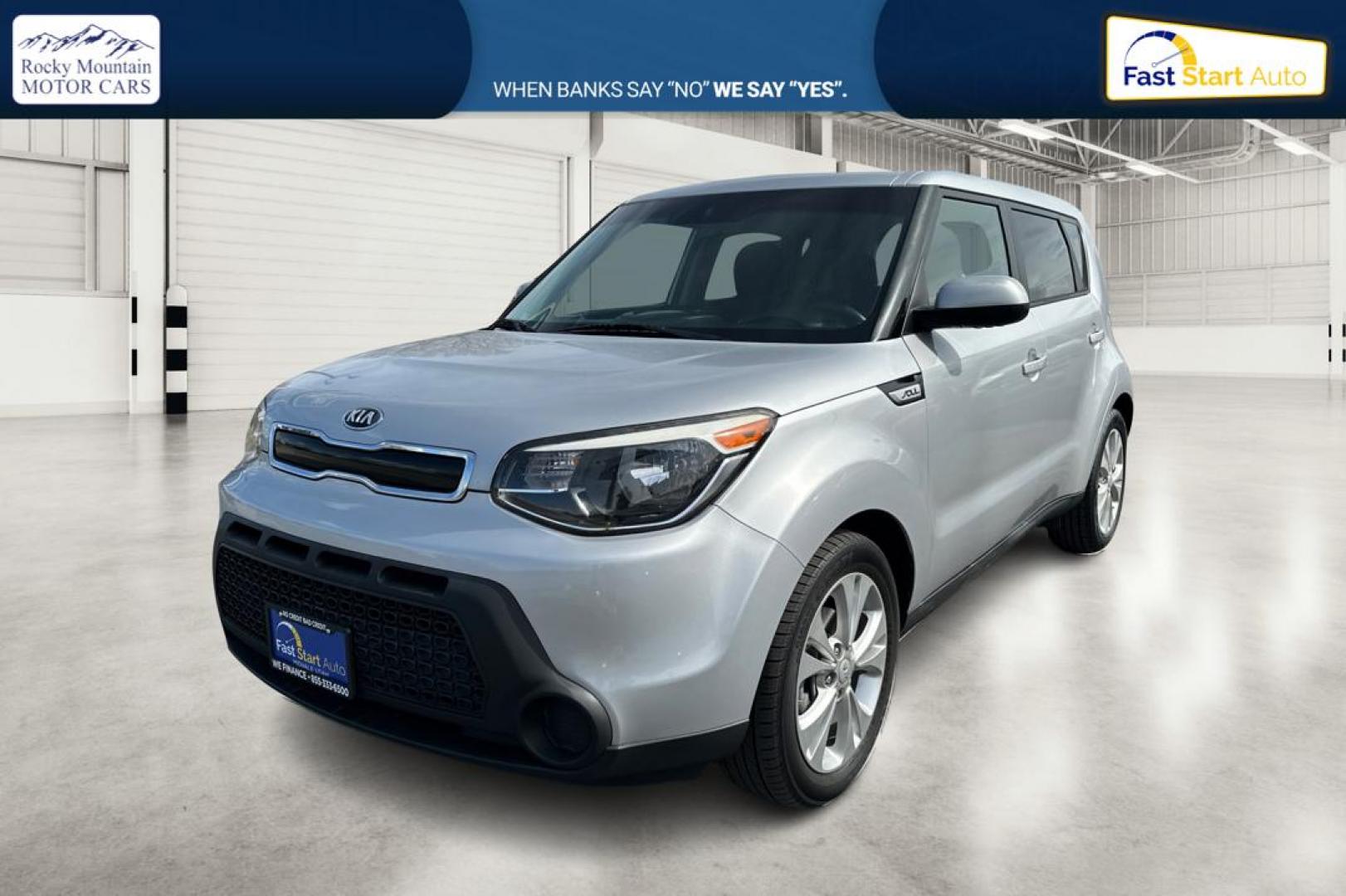 2015 Silver Kia Soul + (KNDJP3A58F7) with an 2.0L L4 DOHC 16V engine, 6-Speed Automatic transmission, located at 7755 State Street, Midvale, UT, 84047, (801) 753-9063, 40.610329, -111.890656 - Photo#8