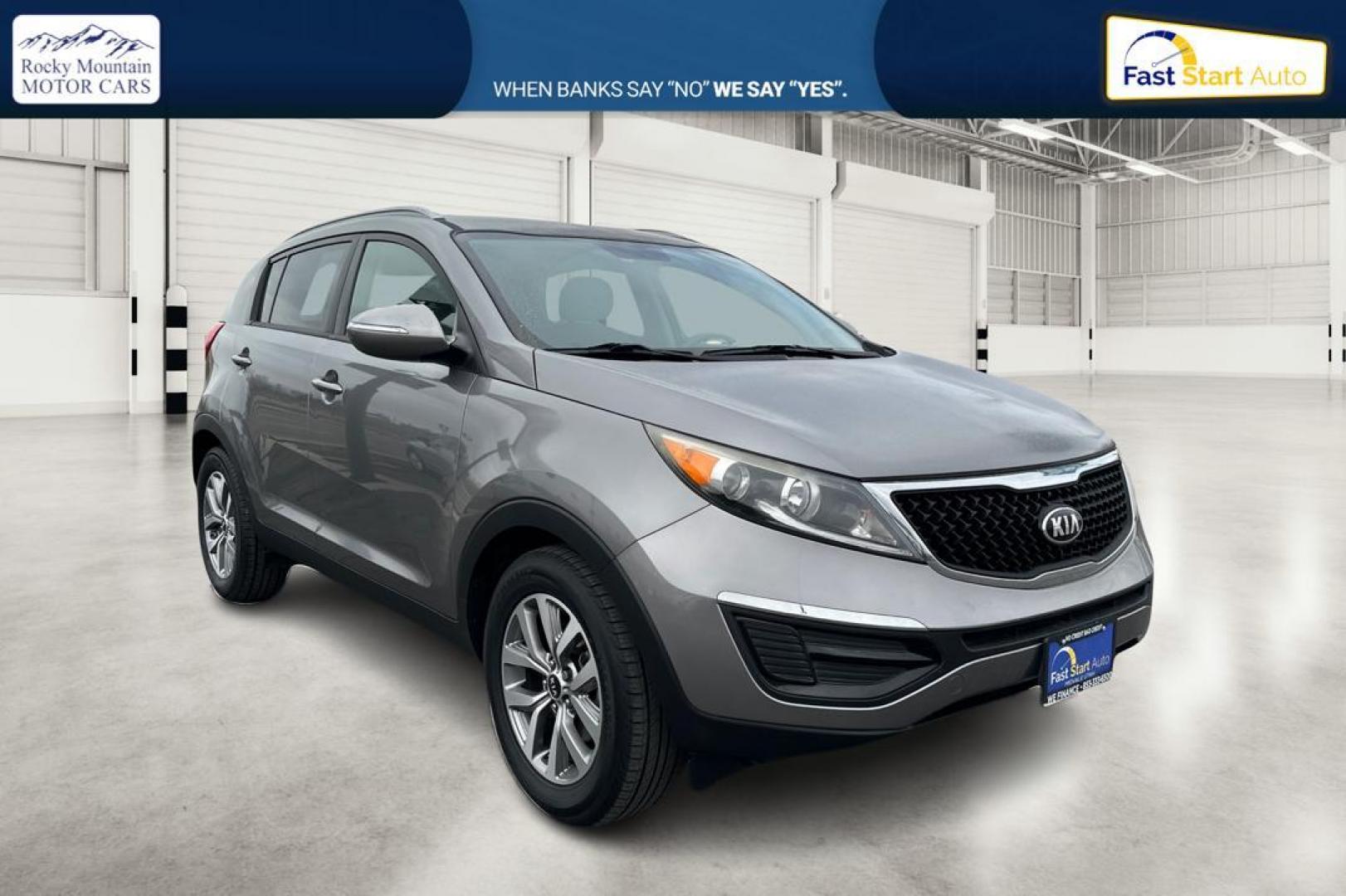 2015 Silver Kia Sportage LX FWD (KNDPB3AC7F7) with an 2.4L V6 DOHC 24V engine, 6-Speed Automatic transmission, located at 7755 State Street, Midvale, UT, 84047, (801) 753-9063, 40.610329, -111.890656 - Photo#0