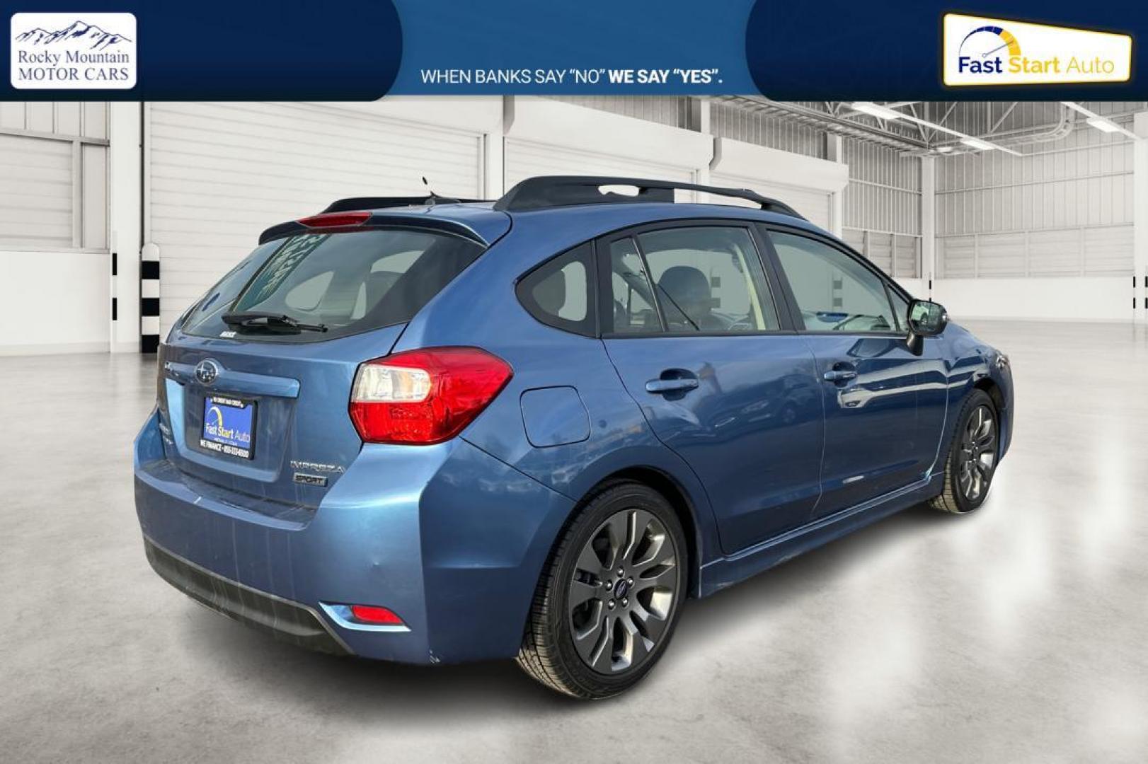 2015 Blue Subaru Impreza 2.0i Sport Limited PZEV 5-Door (JF1GPAW69F8) with an 2.0L H4 DOHC 16V engine, Continuously Variable Transmission transmission, located at 7755 State Street, Midvale, UT, 84047, (801) 753-9063, 40.610329, -111.890656 - Photo#2