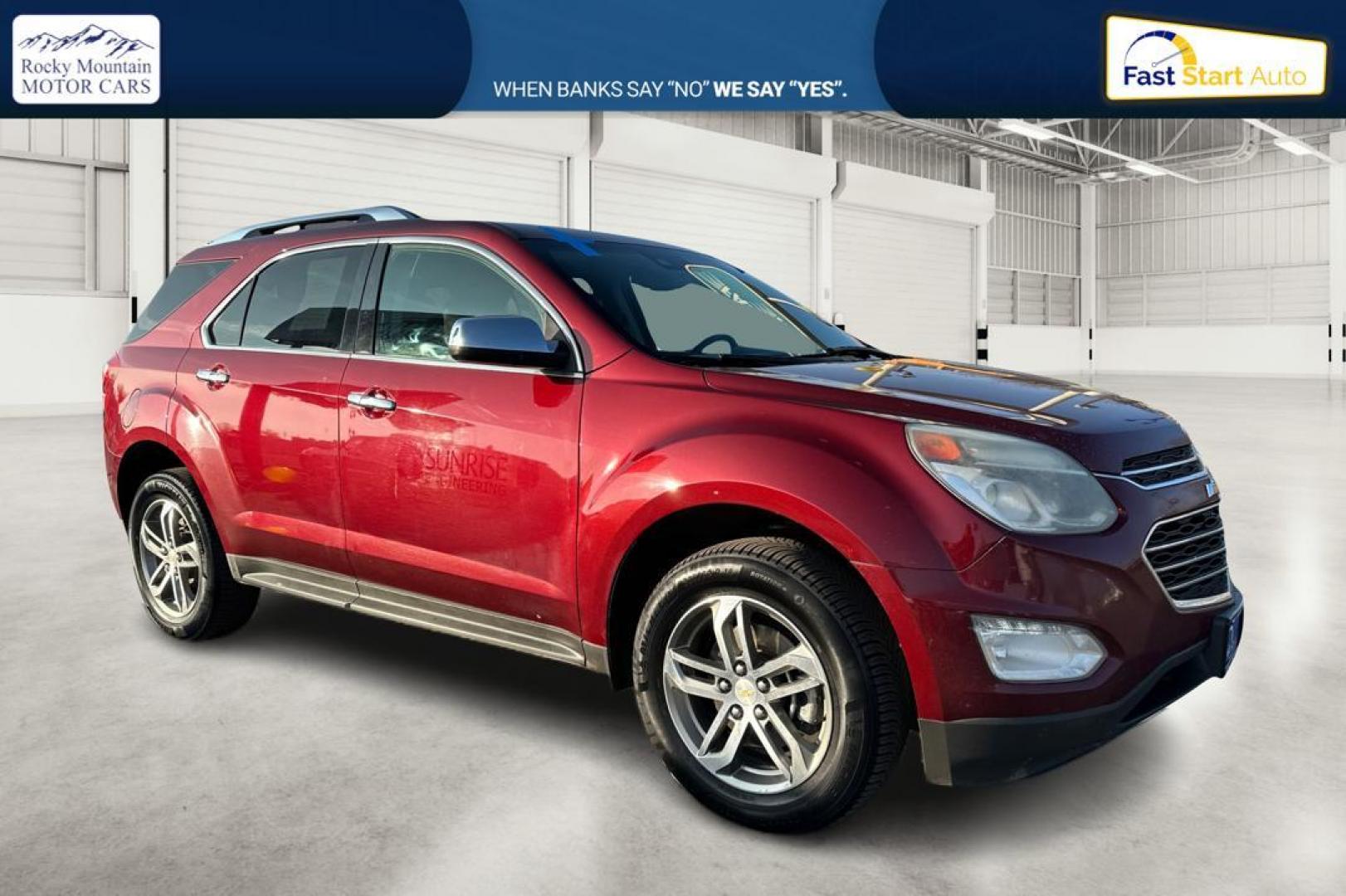 2016 Red Chevrolet Equinox LTZ AWD (2GNFLGE3XG6) with an 3.6L V6 DOHC 24V engine, 6A transmission, located at 7755 State Street, Midvale, UT, 84047, (801) 753-9063, 40.610329, -111.890656 - Photo#0