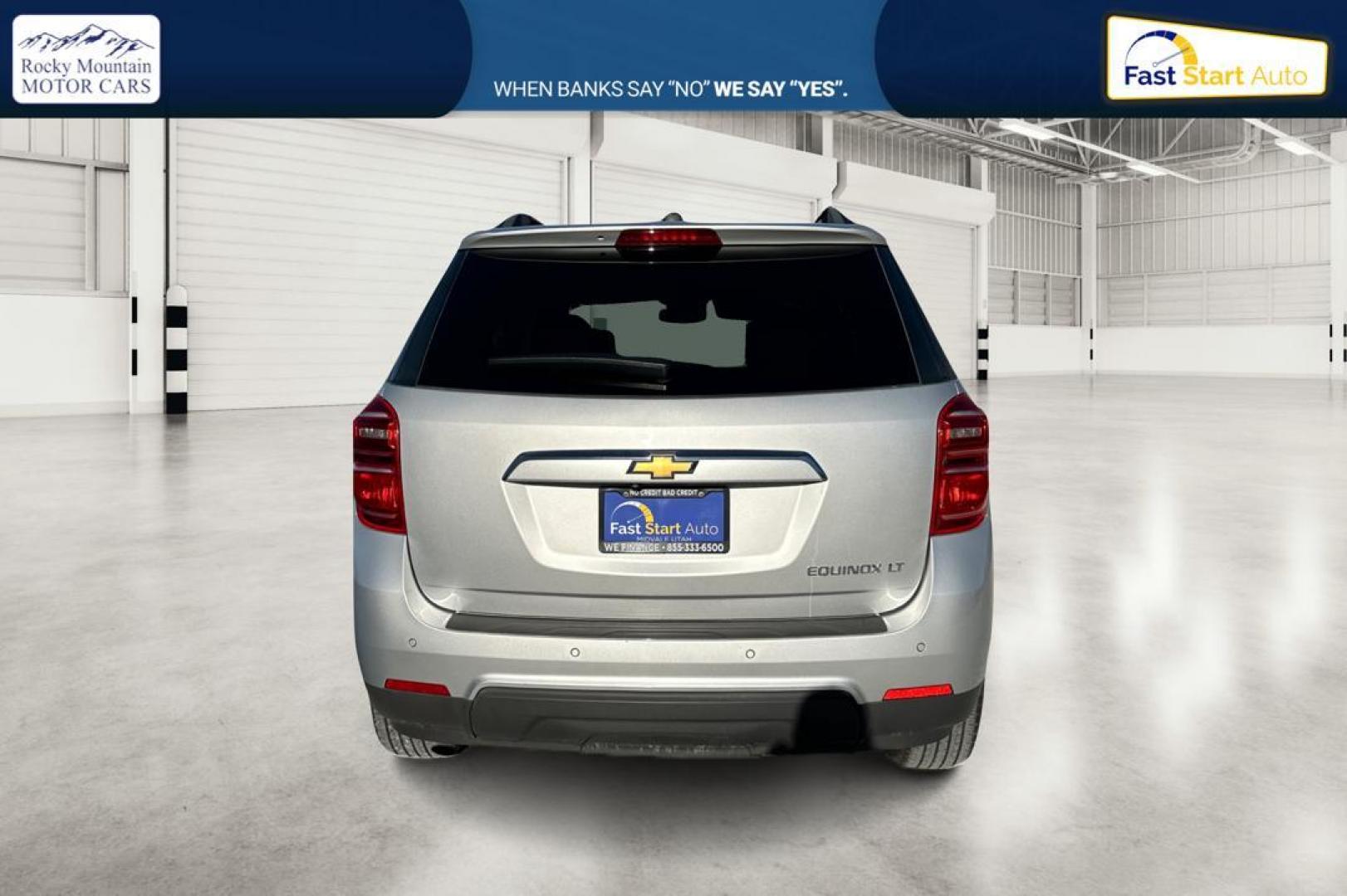 2016 Silver Chevrolet Equinox LT 2WD (2GNALCEKXG1) with an 2.4L L4 DOHC 16V FFV engine, 6A transmission, located at 7755 State Street, Midvale, UT, 84047, (801) 753-9063, 40.610329, -111.890656 - Photo#4