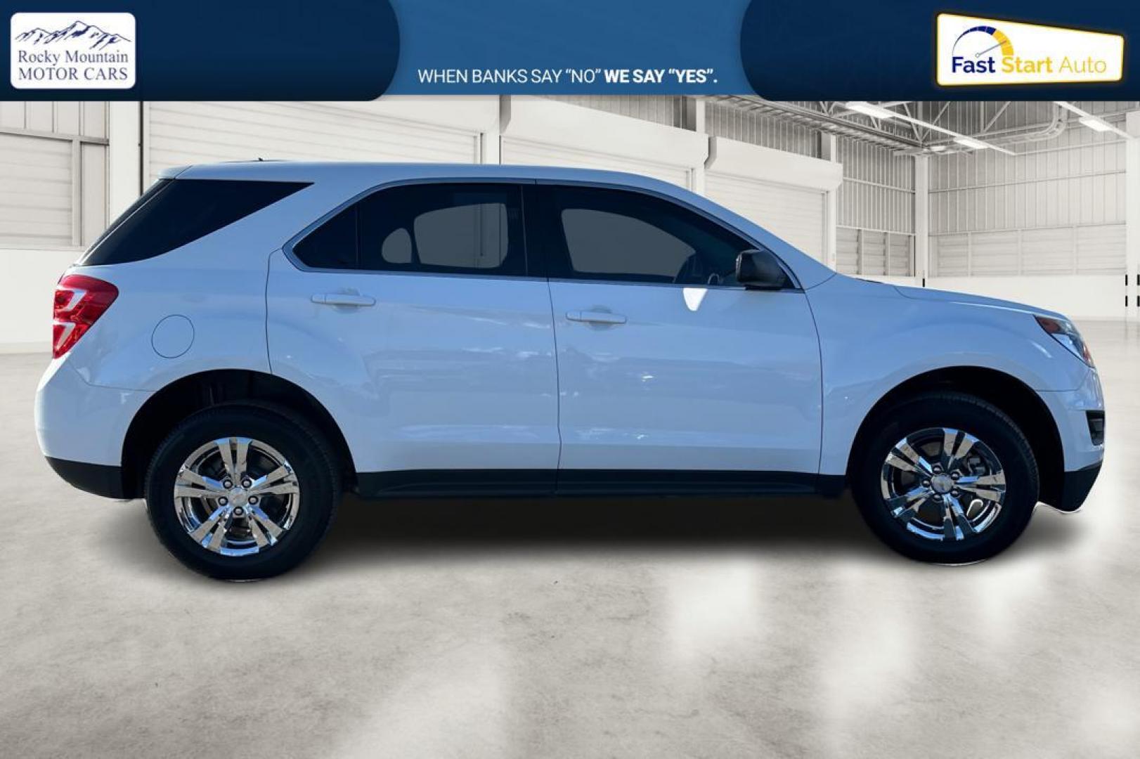 2016 White Chevrolet Equinox LS 2WD (2GNALBEK4G1) with an 2.4L L4 DOHC 16V FFV engine, 6A transmission, located at 7755 State Street, Midvale, UT, 84047, (801) 753-9063, 40.610329, -111.890656 - Photo#1