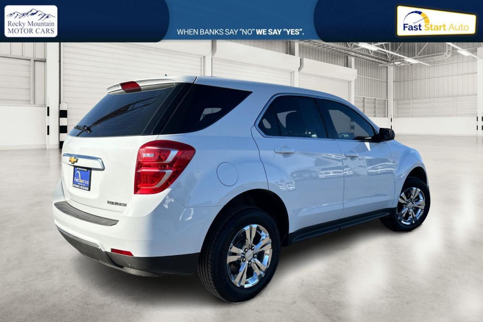 2016 White Chevrolet Equinox LS 2WD (2GNALBEK4G1) with an 2.4L L4 DOHC 16V FFV engine, 6A transmission, located at 7755 State Street, Midvale, UT, 84047, (801) 753-9063, 40.610329, -111.890656 - Photo#2