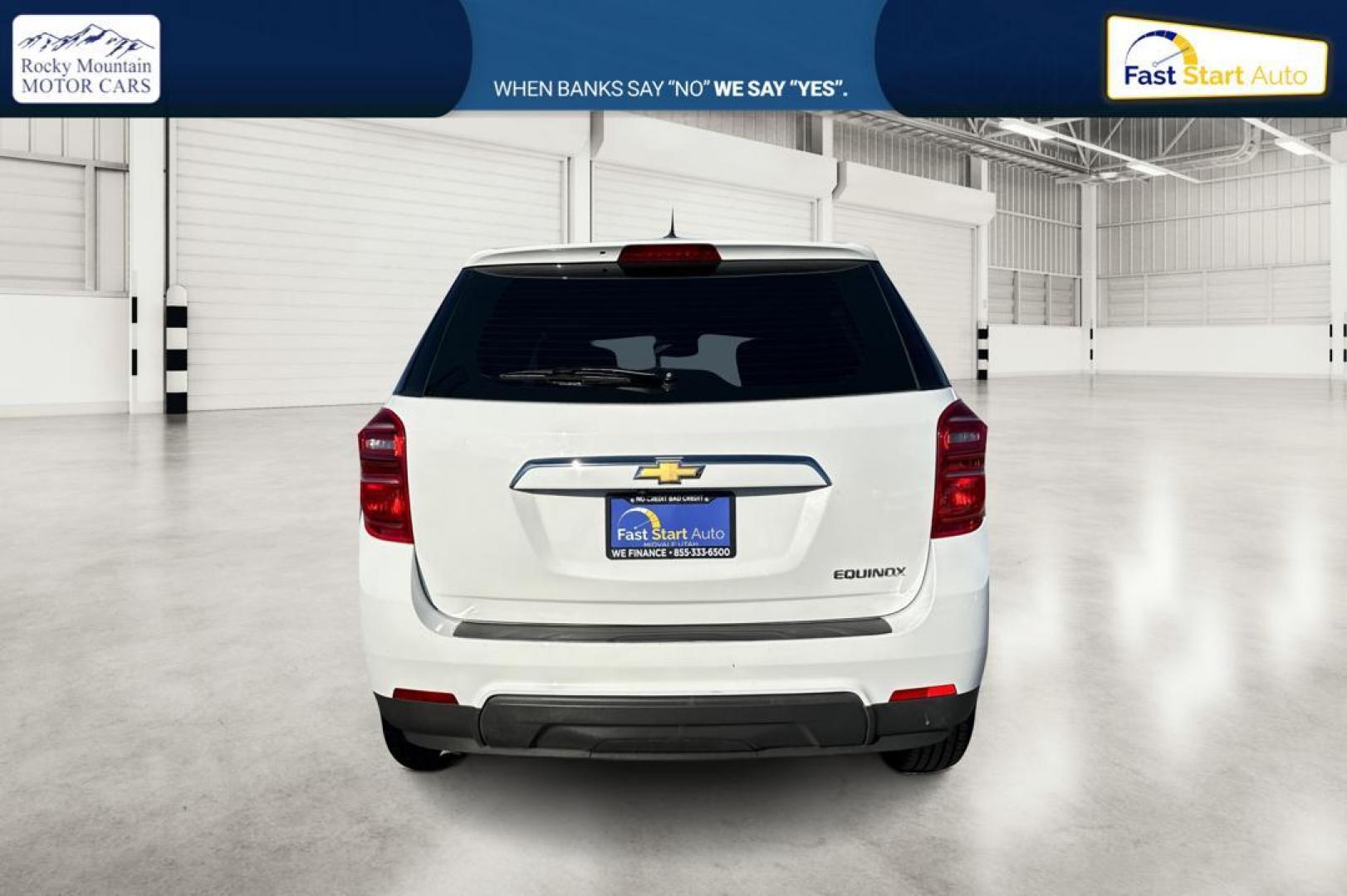 2016 White Chevrolet Equinox LS 2WD (2GNALBEK4G1) with an 2.4L L4 DOHC 16V FFV engine, 6A transmission, located at 7755 State Street, Midvale, UT, 84047, (801) 753-9063, 40.610329, -111.890656 - Photo#4