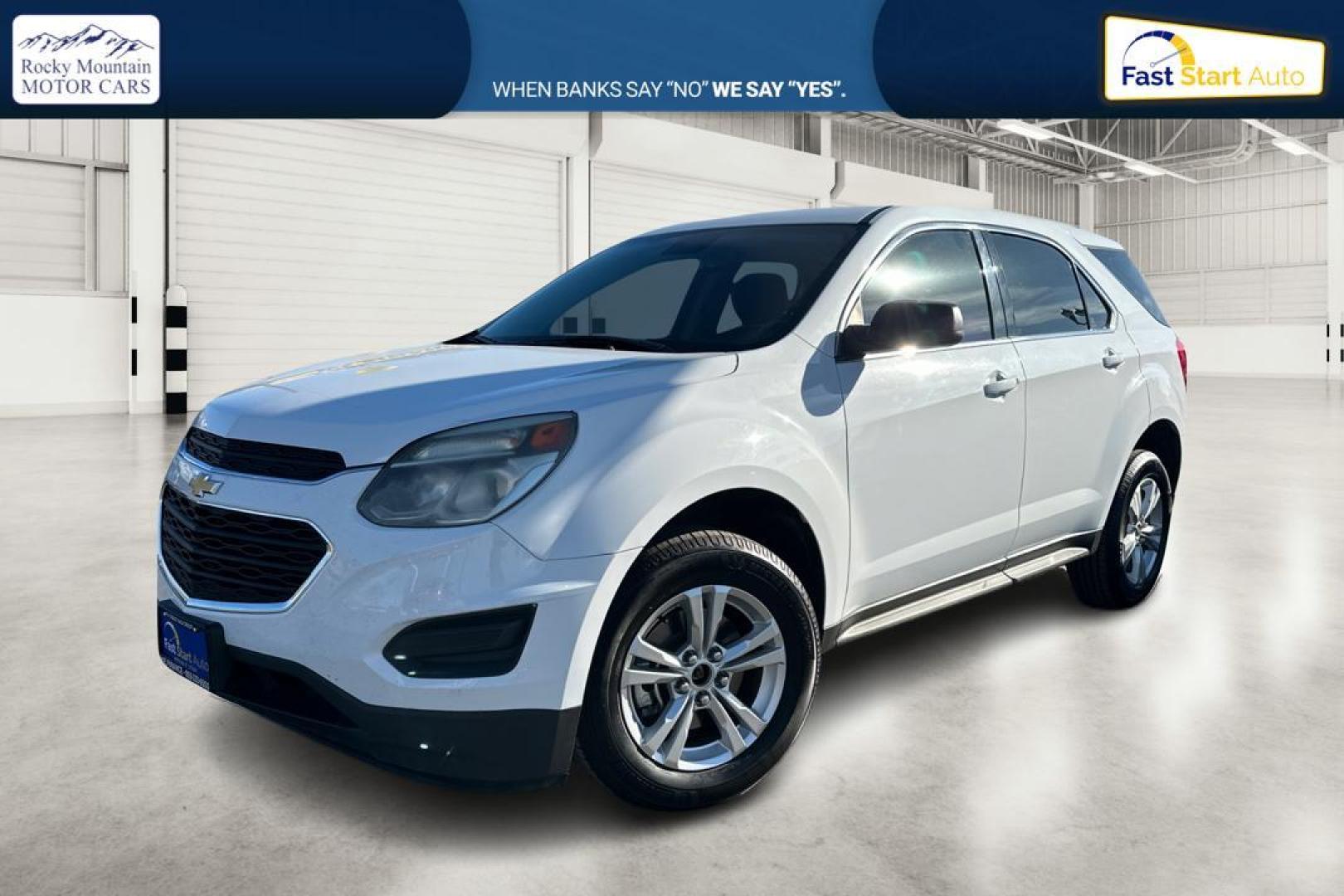2016 White Chevrolet Equinox LS 2WD (2GNALBEK4G1) with an 2.4L L4 DOHC 16V FFV engine, 6A transmission, located at 7755 State Street, Midvale, UT, 84047, (801) 753-9063, 40.610329, -111.890656 - Photo#8