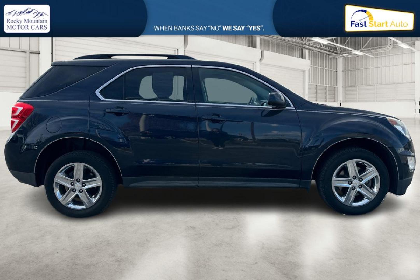2016 Blue Chevrolet Equinox LT 2WD (2GNALCEK7G1) with an 2.4L L4 DOHC 16V FFV engine, 6A transmission, located at 7755 State Street, Midvale, UT, 84047, (801) 753-9063, 40.610329, -111.890656 - Photo#1