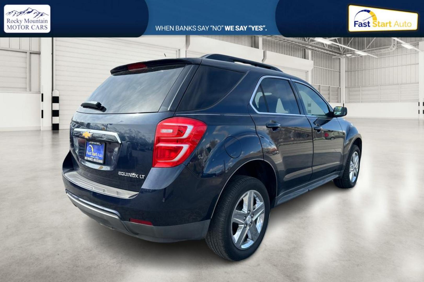 2016 Blue Chevrolet Equinox LT 2WD (2GNALCEK7G1) with an 2.4L L4 DOHC 16V FFV engine, 6A transmission, located at 7755 State Street, Midvale, UT, 84047, (801) 753-9063, 40.610329, -111.890656 - Photo#2