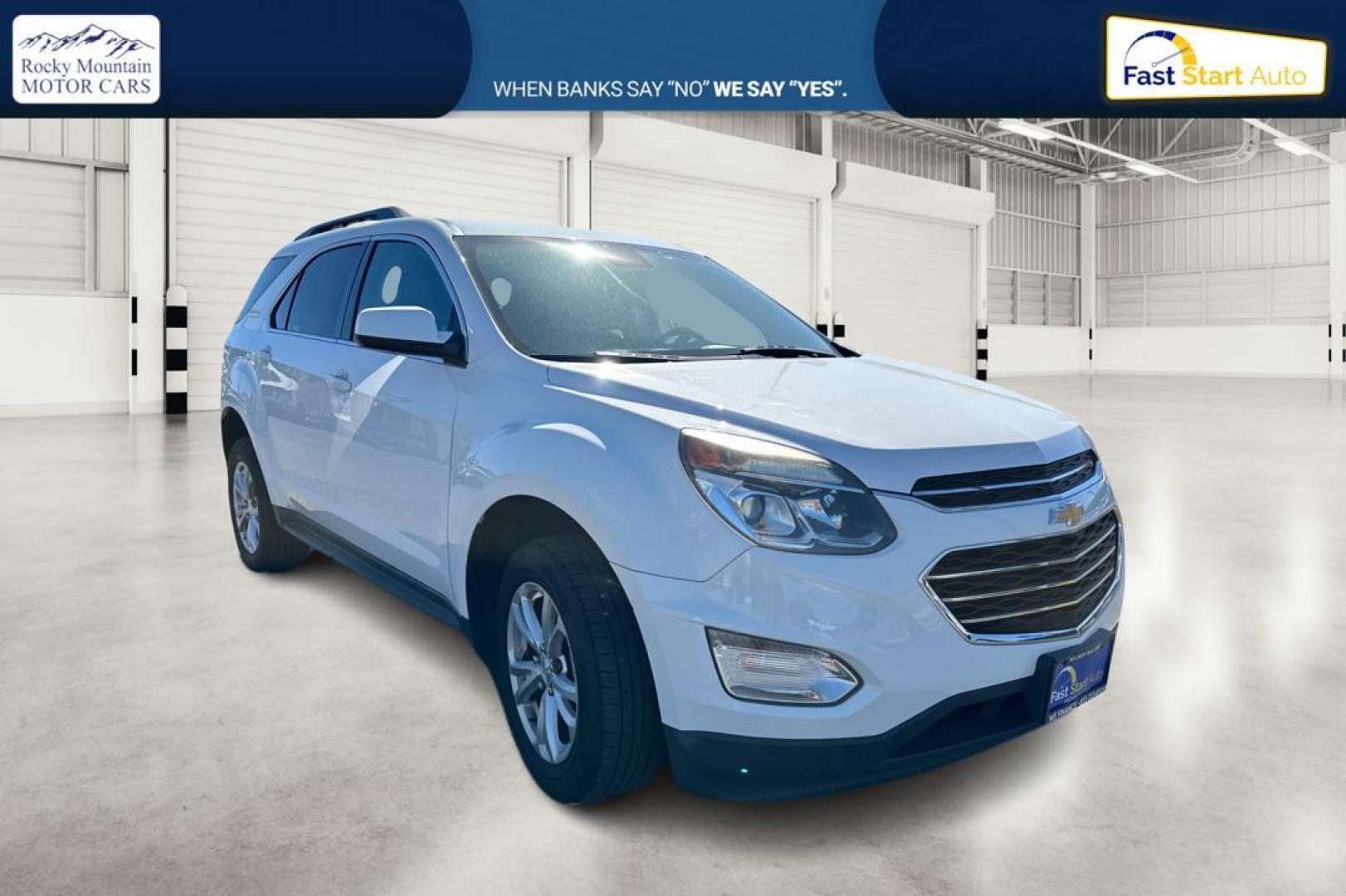 2016 White Chevrolet Equinox LT AWD (2GNFLFEK1G6) with an 2.4L L4 DOHC 16V FFV engine, 6A transmission, located at 7755 State Street, Midvale, UT, 84047, (801) 753-9063, 40.610329, -111.890656 - Photo#0