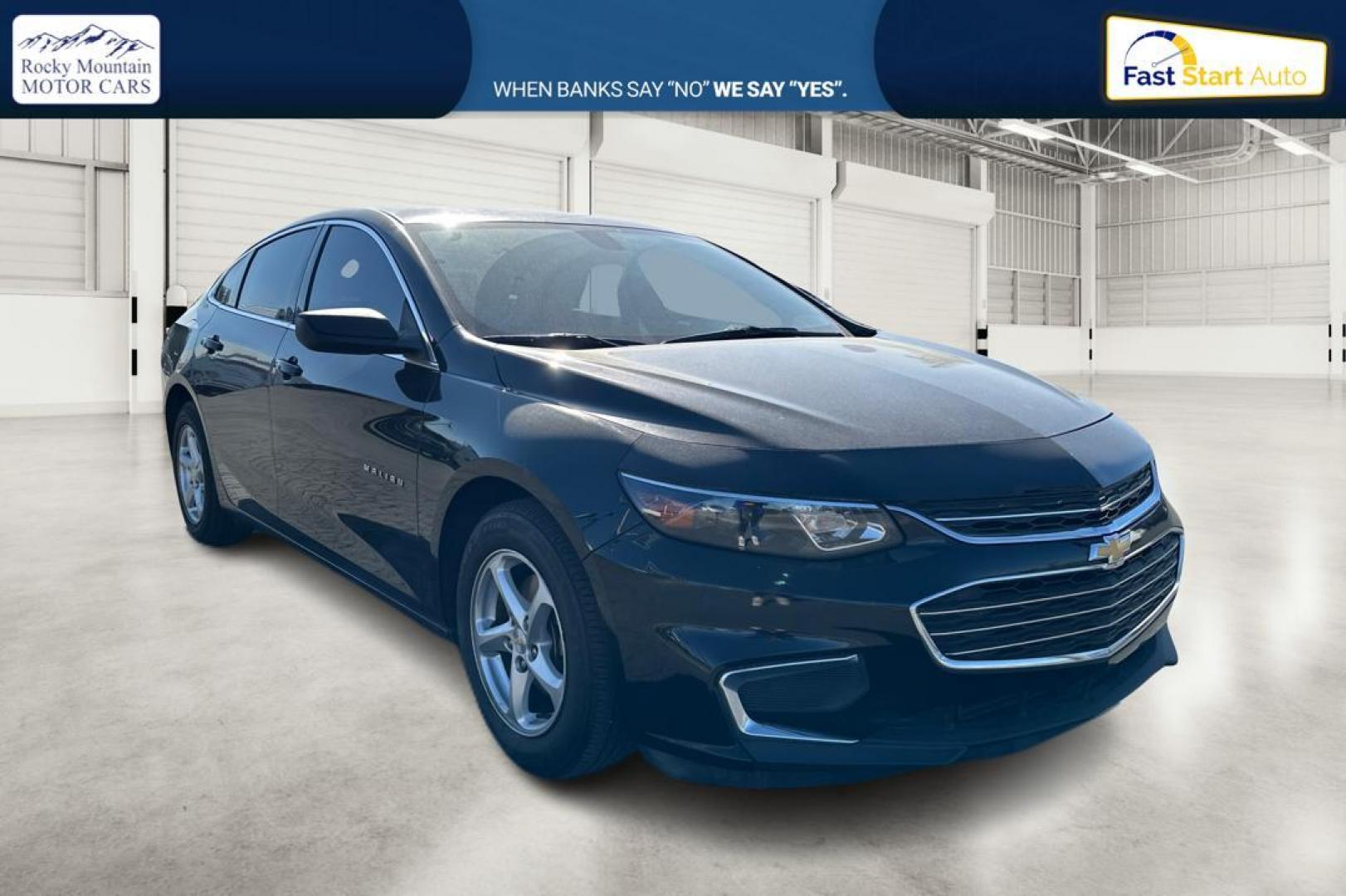 2016 Black Chevrolet Malibu LS (1G1ZB5ST3GF) with an 1.5L L4 DOHC 16V engine, 6A transmission, located at 7755 State Street, Midvale, UT, 84047, (801) 753-9063, 40.610329, -111.890656 - Photo#0