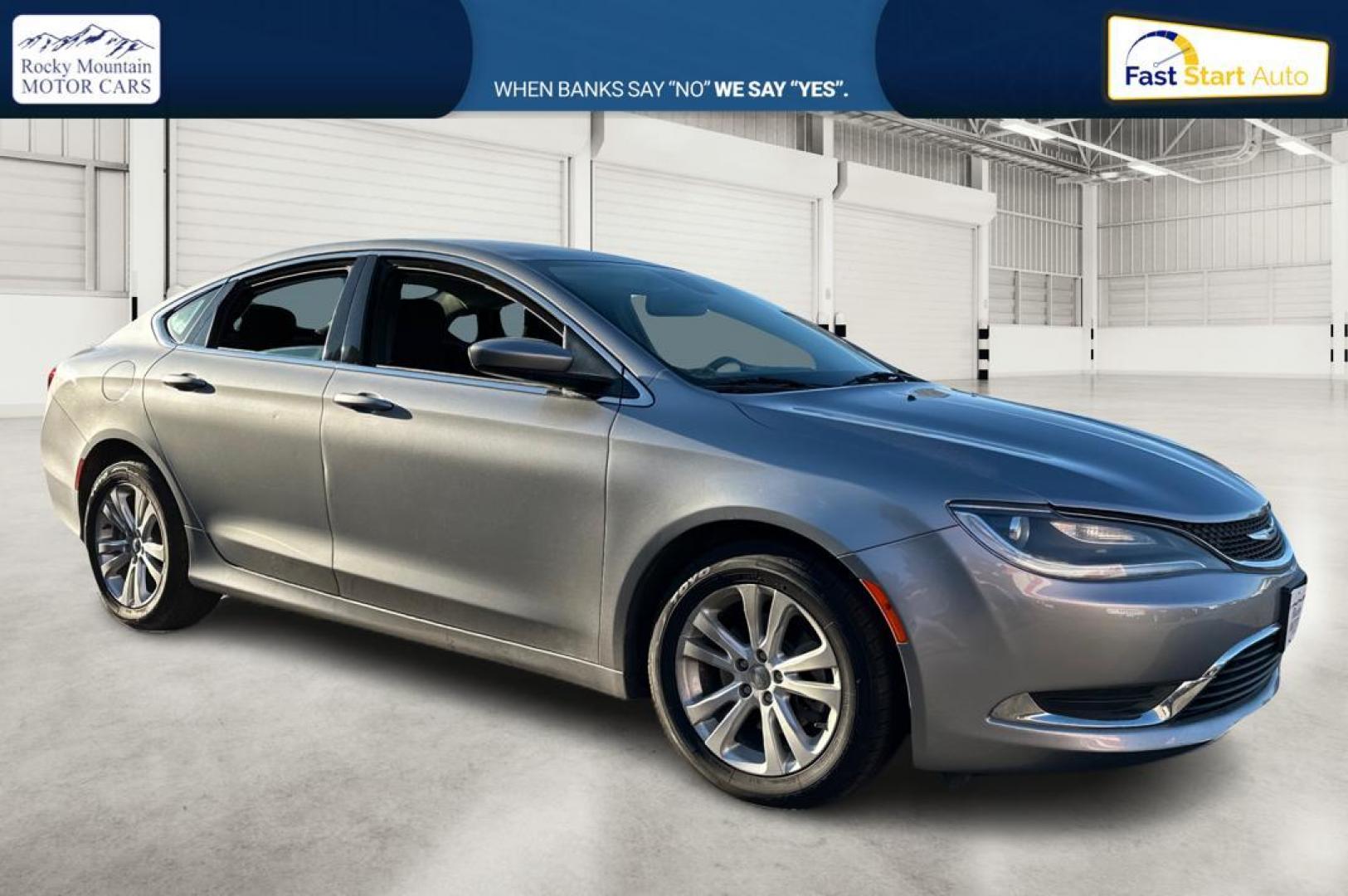 2016 Silver Chrysler 200 Limited (1C3CCCAB8GN) with an 2.4L L4 DOHC 16V engine, 9A transmission, located at 7755 State Street, Midvale, UT, 84047, (801) 753-9063, 40.610329, -111.890656 - Photo#0