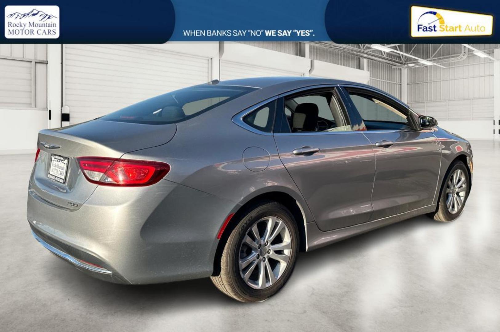2016 Silver Chrysler 200 Limited (1C3CCCAB8GN) with an 2.4L L4 DOHC 16V engine, 9A transmission, located at 7755 State Street, Midvale, UT, 84047, (801) 753-9063, 40.610329, -111.890656 - Photo#2