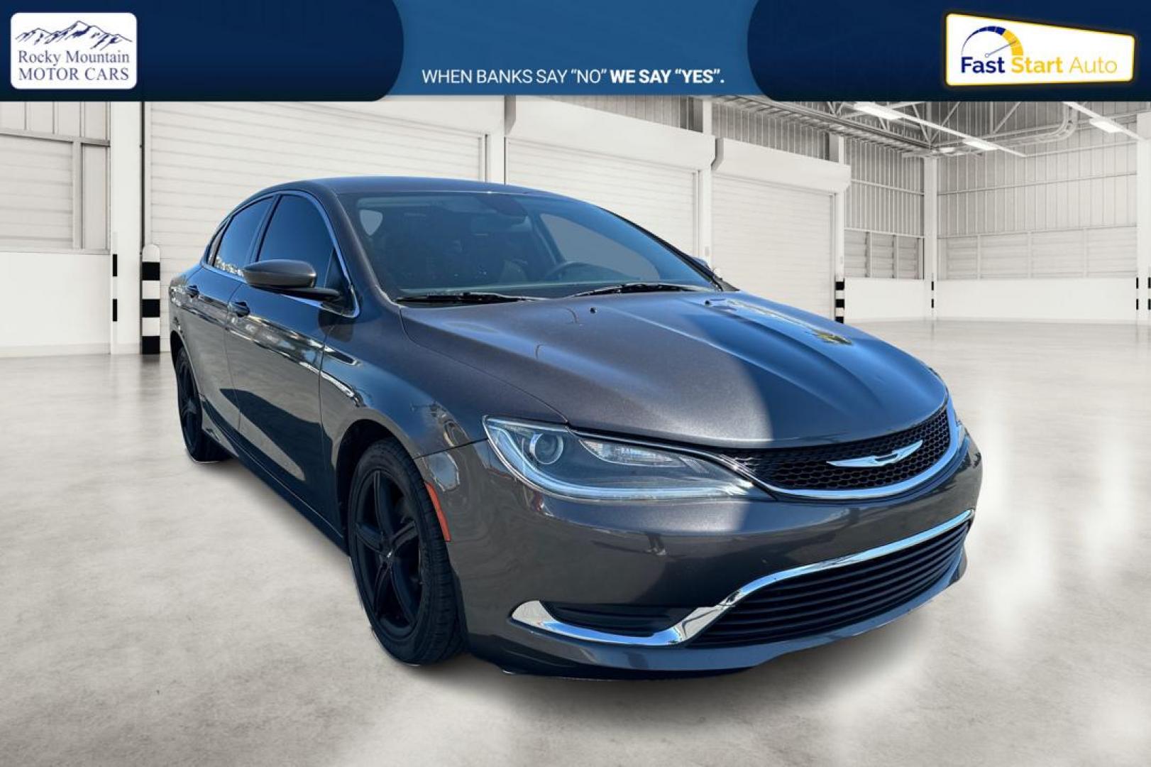 2016 Gray Chrysler 200 Limited (1C3CCCABXGN) with an 2.4L L4 DOHC 16V engine, 9A transmission, located at 767 S State Road, Pleasant Grove, UT, 84062, (801) 785-1058, 40.354839, -111.736687 - Photo#0