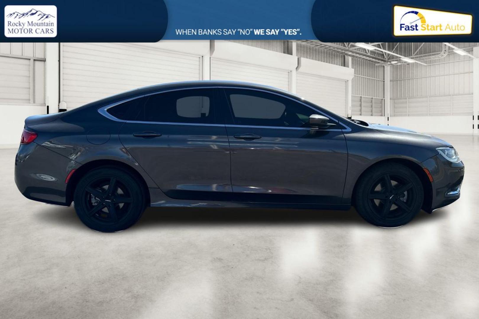 2016 Gray Chrysler 200 Limited (1C3CCCABXGN) with an 2.4L L4 DOHC 16V engine, 9A transmission, located at 767 S State Road, Pleasant Grove, UT, 84062, (801) 785-1058, 40.354839, -111.736687 - Photo#1