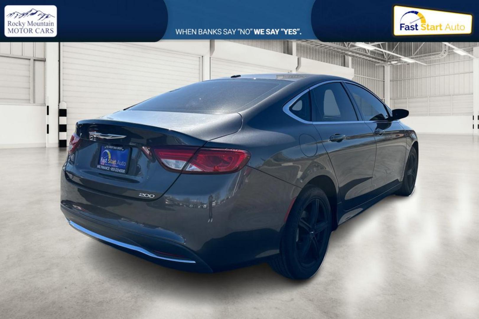 2016 Gray Chrysler 200 Limited (1C3CCCABXGN) with an 2.4L L4 DOHC 16V engine, 9A transmission, located at 767 S State Road, Pleasant Grove, UT, 84062, (801) 785-1058, 40.354839, -111.736687 - Photo#2