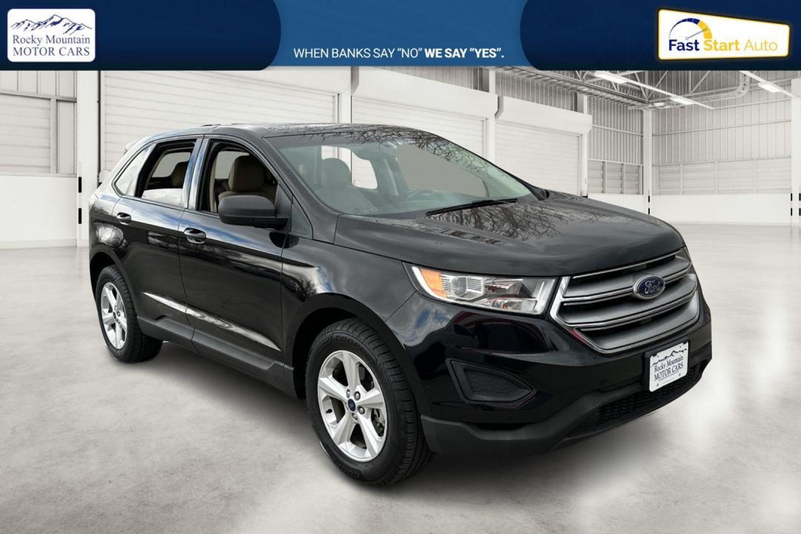 2016 Black Ford Edge SE FWD (2FMPK3G91GB) with an 2.0L L4 DOHC 16V engine, 6A transmission, located at 7755 State Street, Midvale, UT, 84047, (801) 753-9063, 40.610329, -111.890656 - Photo#0