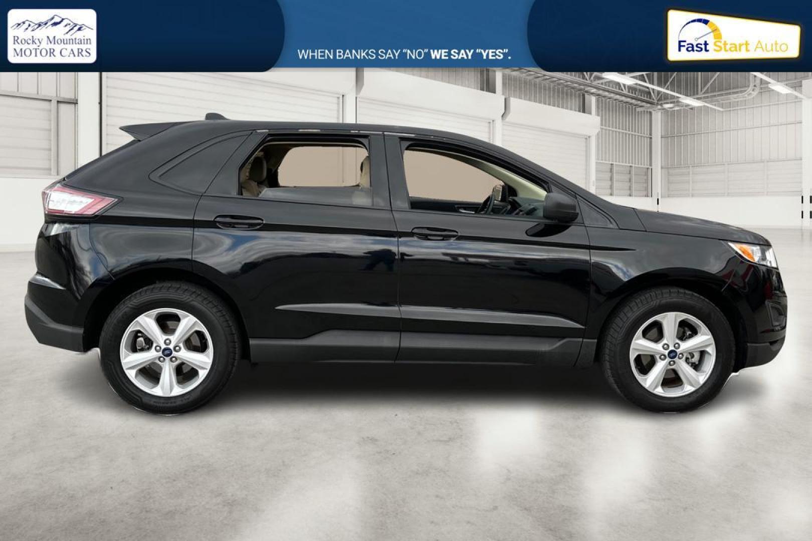 2016 Black Ford Edge SE FWD (2FMPK3G91GB) with an 2.0L L4 DOHC 16V engine, 6A transmission, located at 7755 State Street, Midvale, UT, 84047, (801) 753-9063, 40.610329, -111.890656 - Photo#1