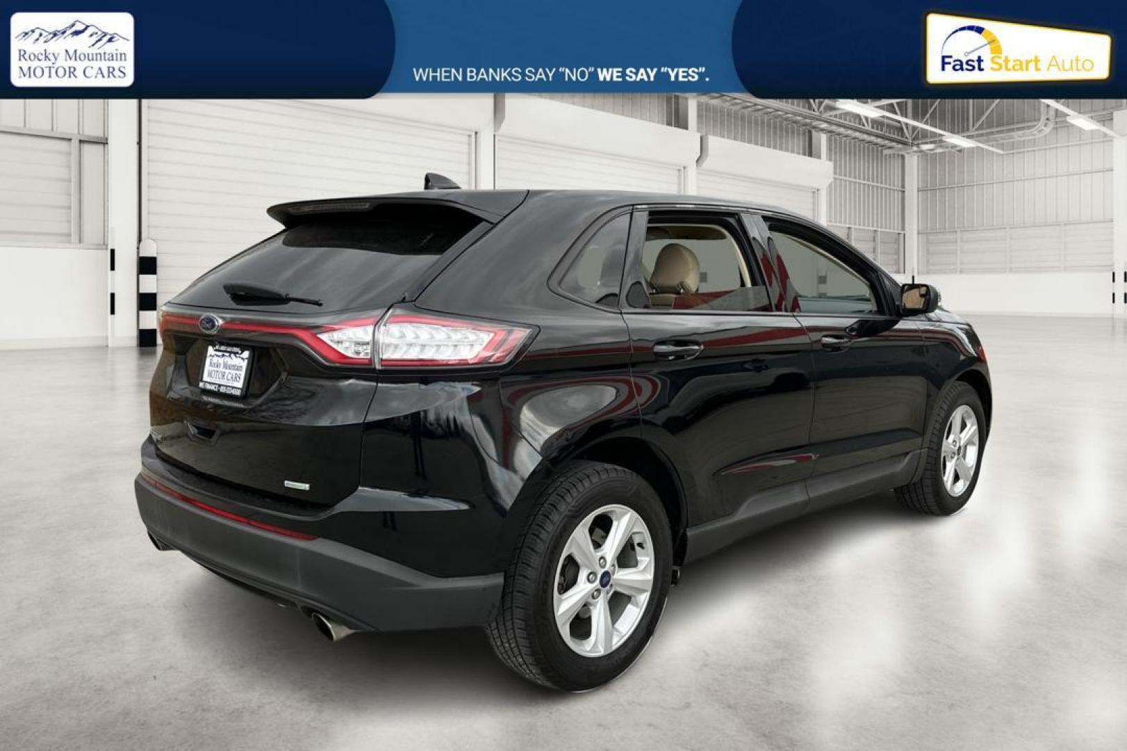 2016 Black Ford Edge SE FWD (2FMPK3G91GB) with an 2.0L L4 DOHC 16V engine, 6A transmission, located at 7755 State Street, Midvale, UT, 84047, (801) 753-9063, 40.610329, -111.890656 - Photo#2