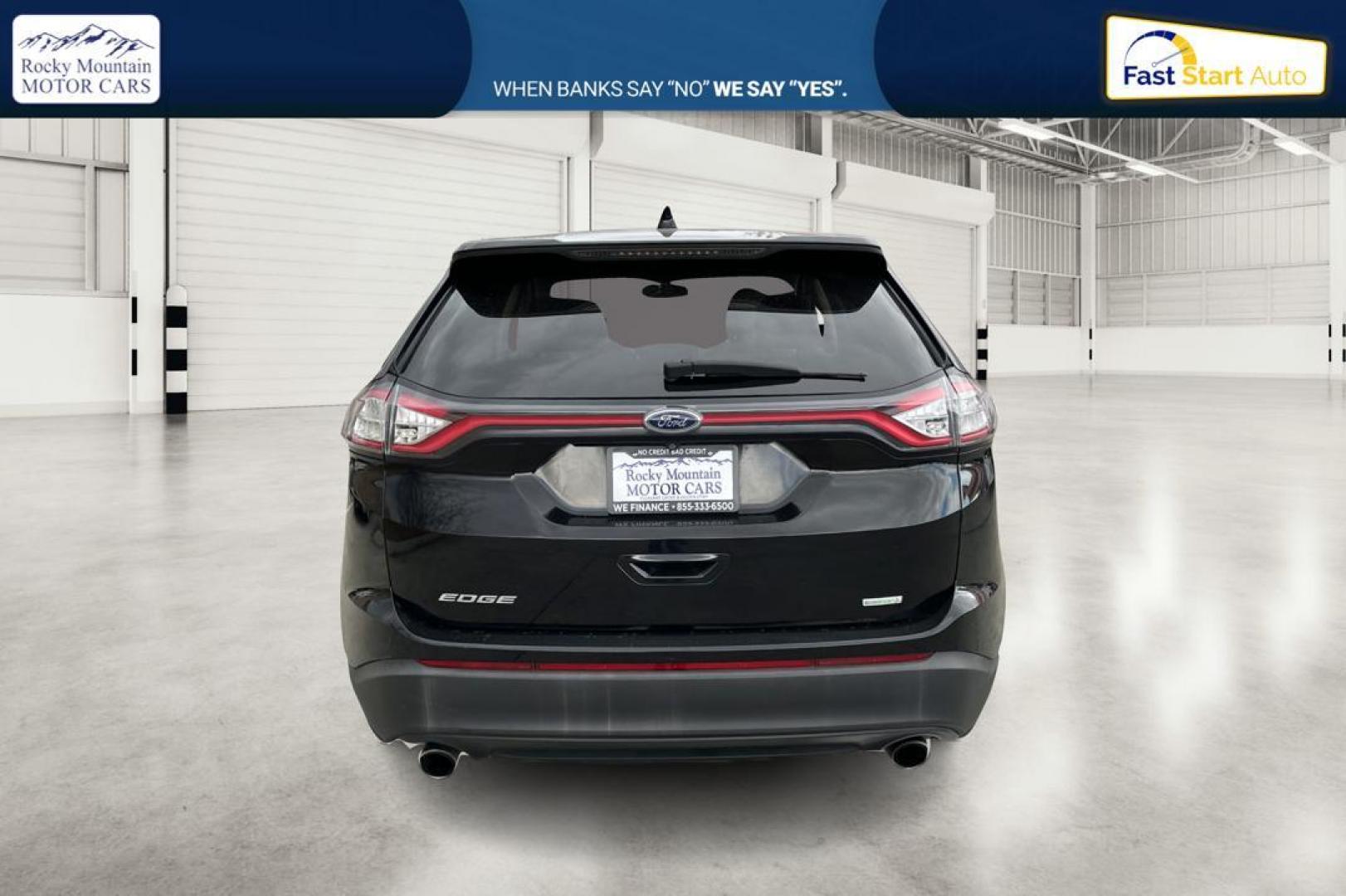 2016 Black Ford Edge SE FWD (2FMPK3G91GB) with an 2.0L L4 DOHC 16V engine, 6A transmission, located at 7755 State Street, Midvale, UT, 84047, (801) 753-9063, 40.610329, -111.890656 - Photo#4