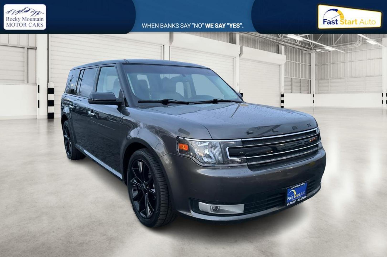 2016 Gray Ford Flex SEL FWD (2FMGK5C84GB) with an 3.5L V6 DOHC 24V engine, 6A transmission, located at 7755 State Street, Midvale, UT, 84047, (801) 753-9063, 40.610329, -111.890656 - Photo#0
