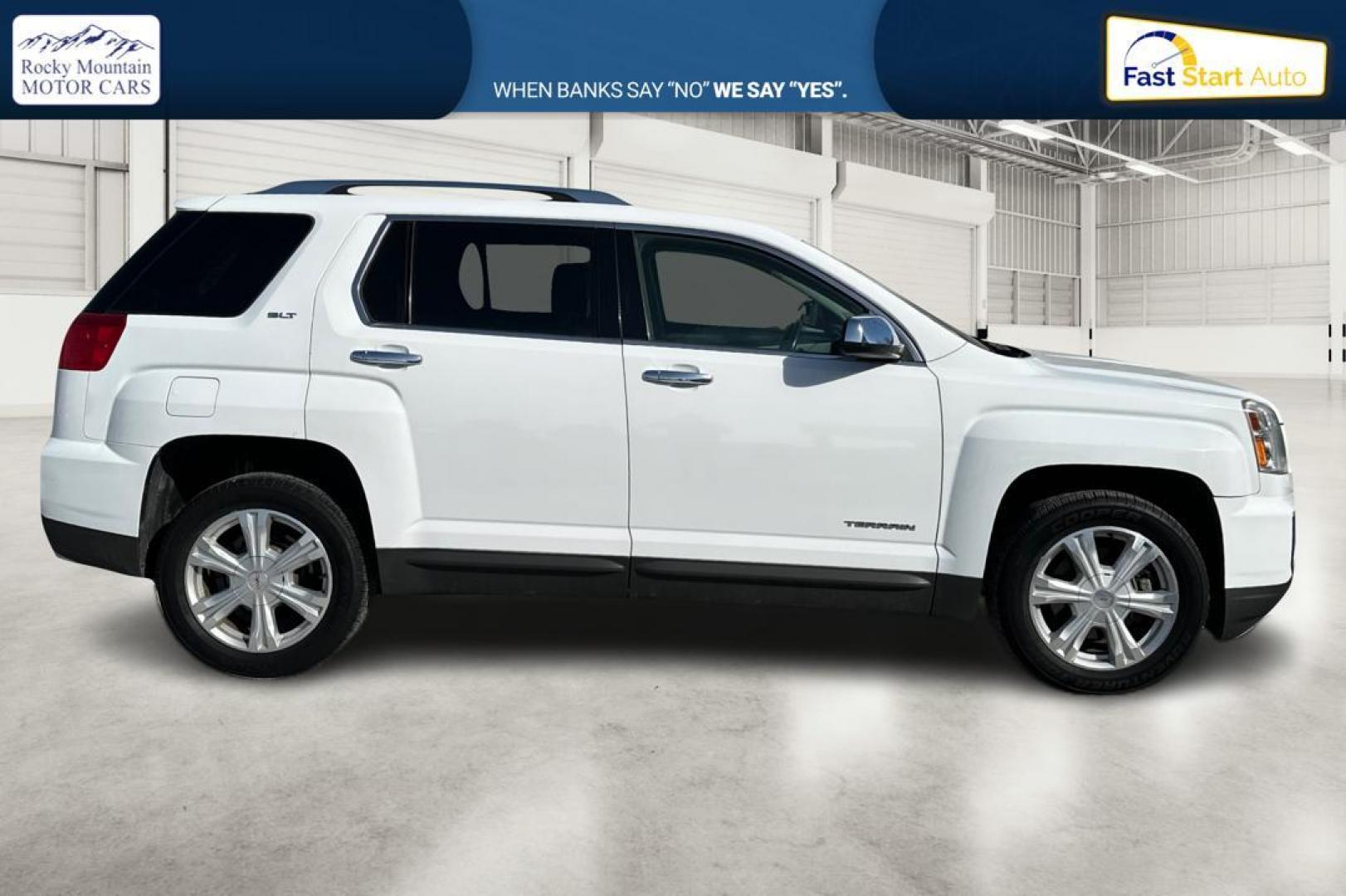 2016 White GMC Terrain SLT FWD (2GKFLPE35G6) with an 3.6L V6 DOHC 24V engine, 6A transmission, located at 7755 State Street, Midvale, UT, 84047, (801) 753-9063, 40.610329, -111.890656 - Photo#1