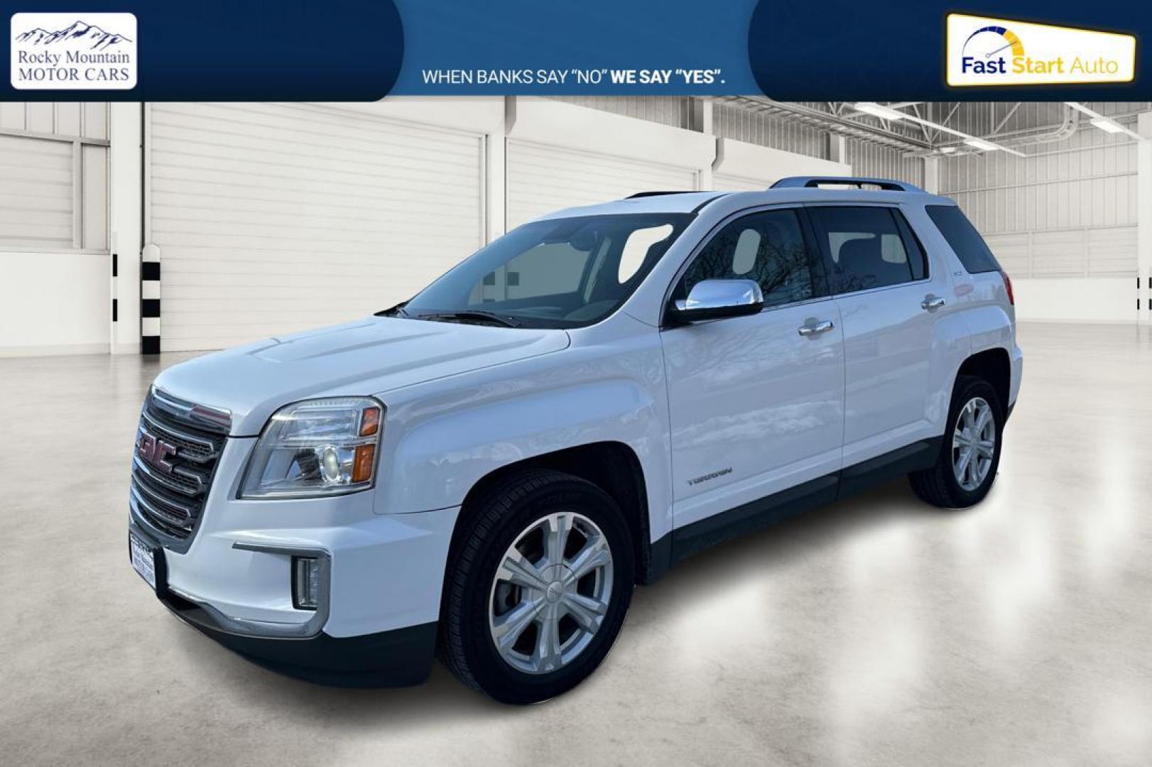 2016 White GMC Terrain SLT FWD (2GKFLPE35G6) with an 3.6L V6 DOHC 24V engine, 6A transmission, located at 7755 State Street, Midvale, UT, 84047, (801) 753-9063, 40.610329, -111.890656 - Photo#8
