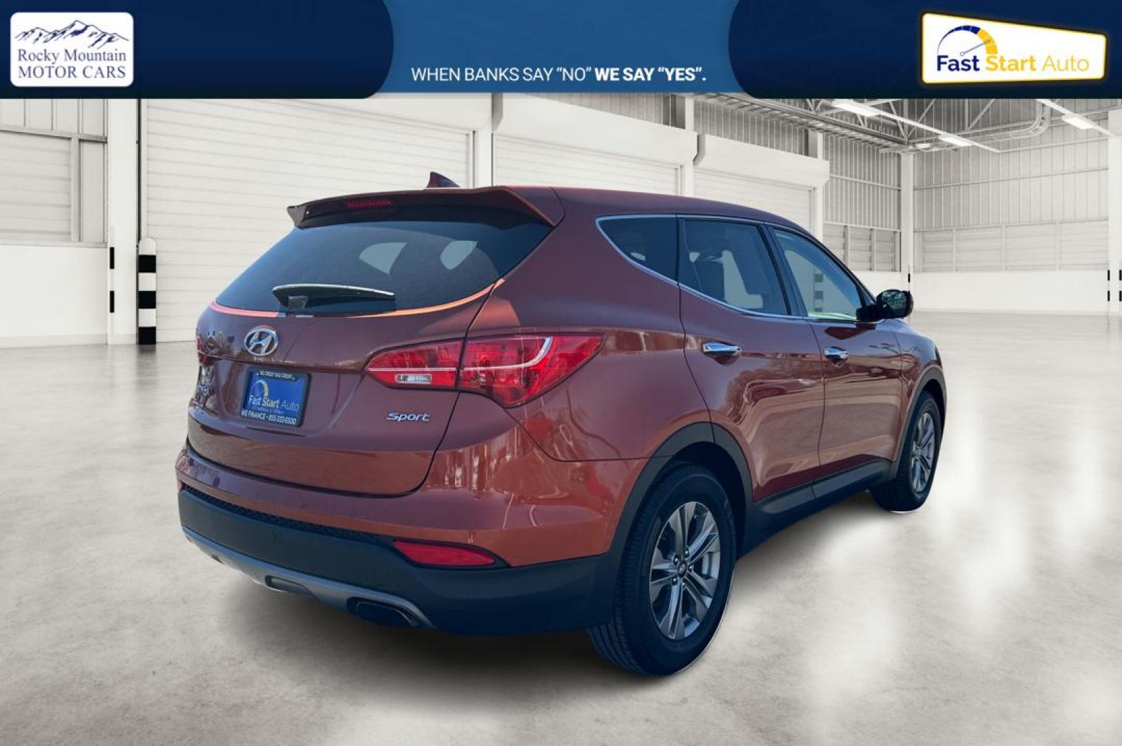 2016 Orange Hyundai Santa Fe Sport 2.4 FWD (5XYZT3LB5GG) with an 2.4L L4 DOHC 16V engine, 6-Speed Automatic transmission, located at 7755 State Street, Midvale, UT, 84047, (801) 753-9063, 40.610329, -111.890656 - Photo#2