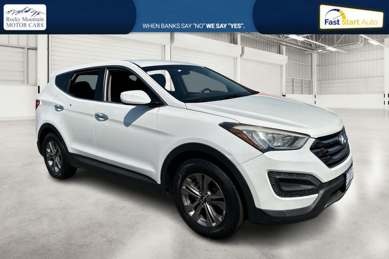 2016 White Hyundai Santa Fe Sport 2.4 FWD (5XYZT3LB3GG) with an 2.4L L4 DOHC 16V engine, 6-Speed Automatic transmission, located at 7755 State Street, Midvale, UT, 84047, (801) 753-9063, 40.610329, -111.890656 - Photo#0
