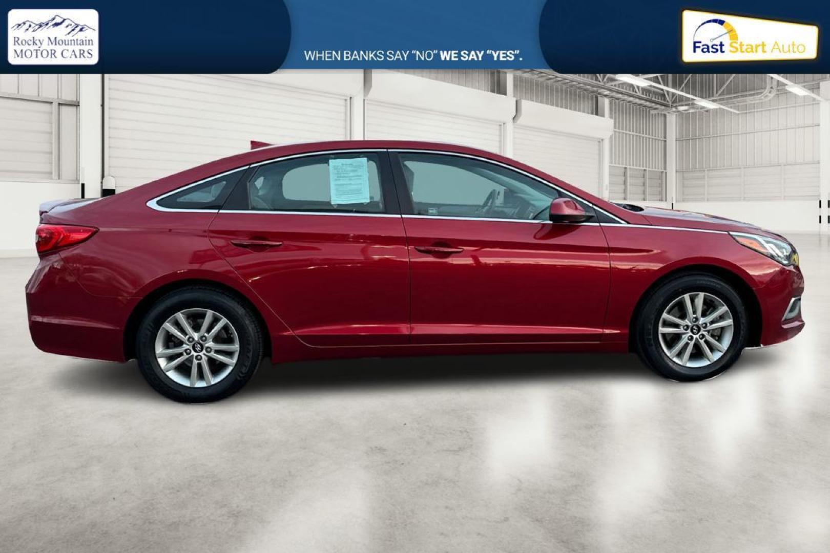 2016 Red Hyundai Sonata SE (5NPE24AF4GH) with an 2.4L L4 DOHC 16V engine, 7A transmission, located at 7755 State Street, Midvale, UT, 84047, (801) 753-9063, 40.610329, -111.890656 - Photo#1