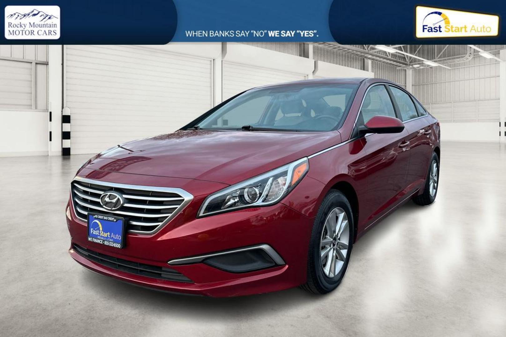 2016 Red Hyundai Sonata SE (5NPE24AF4GH) with an 2.4L L4 DOHC 16V engine, 7A transmission, located at 7755 State Street, Midvale, UT, 84047, (801) 753-9063, 40.610329, -111.890656 - Photo#8