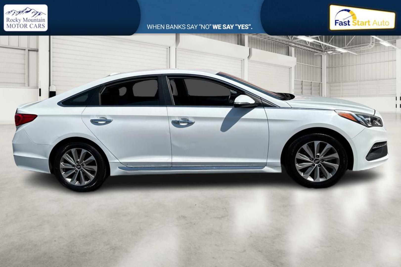 2016 White Hyundai Sonata Sport (5NPE34AF5GH) with an 2.4L L4 DOHC 16V engine, 6A transmission, located at 7755 State Street, Midvale, UT, 84047, (801) 753-9063, 40.610329, -111.890656 - Photo#1