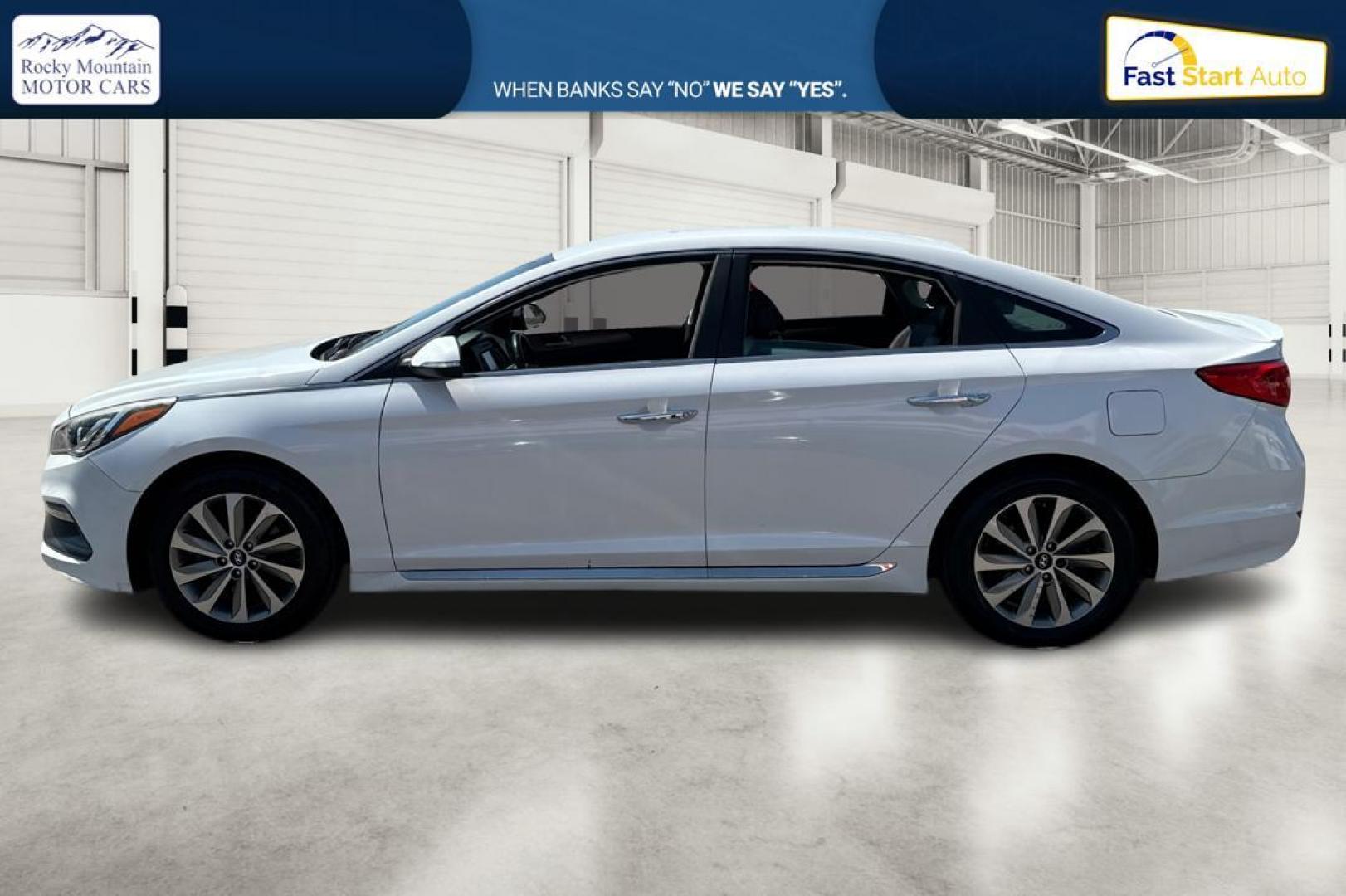 2016 White Hyundai Sonata Sport (5NPE34AF5GH) with an 2.4L L4 DOHC 16V engine, 6A transmission, located at 7755 State Street, Midvale, UT, 84047, (801) 753-9063, 40.610329, -111.890656 - Photo#5