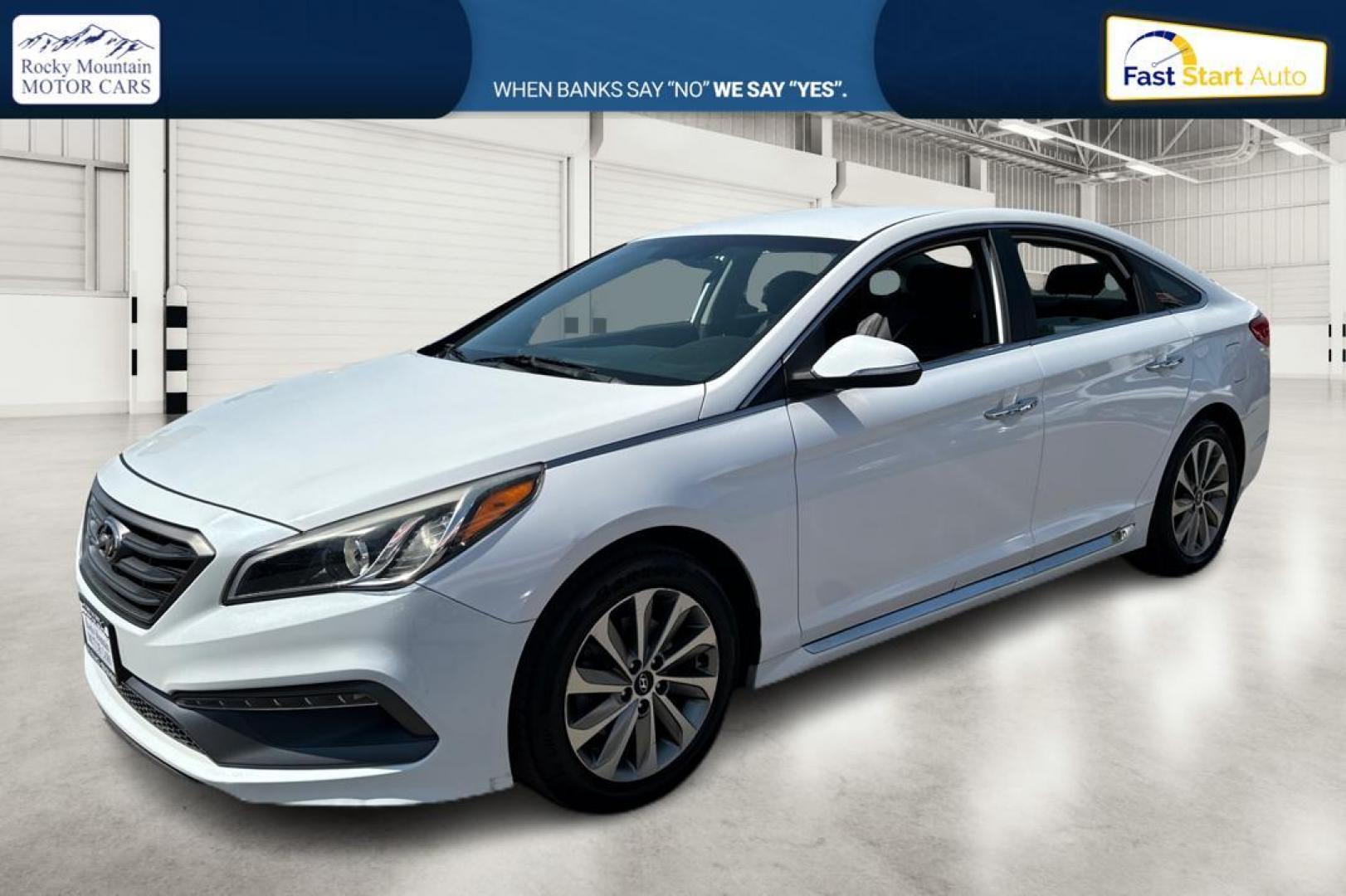 2016 White Hyundai Sonata Sport (5NPE34AF5GH) with an 2.4L L4 DOHC 16V engine, 6A transmission, located at 7755 State Street, Midvale, UT, 84047, (801) 753-9063, 40.610329, -111.890656 - Photo#6