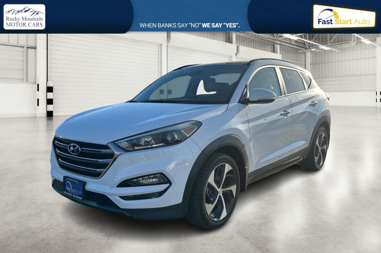 2016 White Hyundai Tucson Eco AWD (KM8J3CA29GU) with an 1.6L L4 DOHC 16V engine, 7A transmission, located at 7755 State Street, Midvale, UT, 84047, (801) 753-9063, 40.610329, -111.890656 - Photo#8