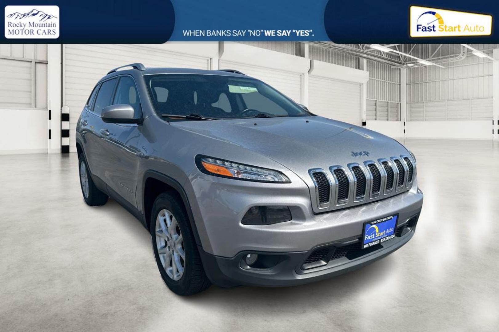 2016 Silver Jeep Cherokee Latitude 4WD (1C4PJMCS6GW) with an 3.2L V6 DOHC 24V engine, 9-Speed Automatic transmission, located at 767 S State Road, Pleasant Grove, UT, 84062, (801) 785-1058, 40.354839, -111.736687 - Photo#0