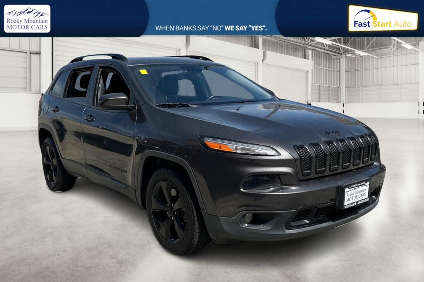 2016 Gray Jeep Cherokee Latitude FWD (1C4PJLCB3GW) with an 2.4L L4 DOHC 16V engine, 9A transmission, located at 767 S State Road, Pleasant Grove, UT, 84062, (801) 785-1058, 40.354839, -111.736687 - Photo#0