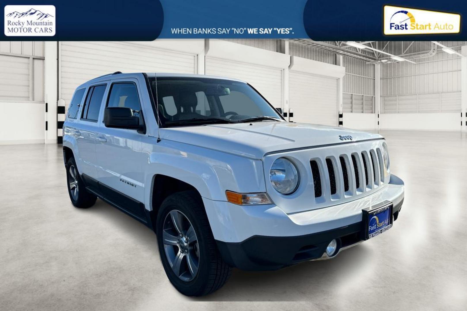 2016 White Jeep Patriot Latitude 4WD (1C4NJRFB3GD) with an 2.4L L4 DOHC 16V engine, Automatic, CVT transmission, located at 7755 State Street, Midvale, UT, 84047, (801) 753-9063, 40.610329, -111.890656 - Photo#0