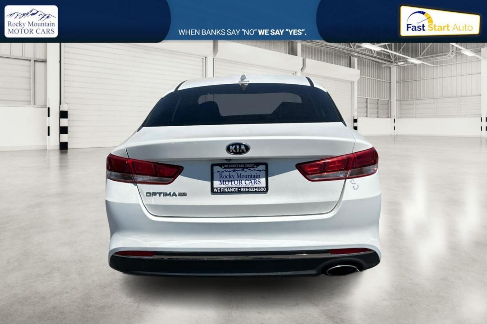2016 White Kia Optima LX (KNAGT4L37G5) with an 2.4L L4 DOHC 16V engine, 6A transmission, located at 7755 State Street, Midvale, UT, 84047, (801) 753-9063, 40.610329, -111.890656 - Photo#3