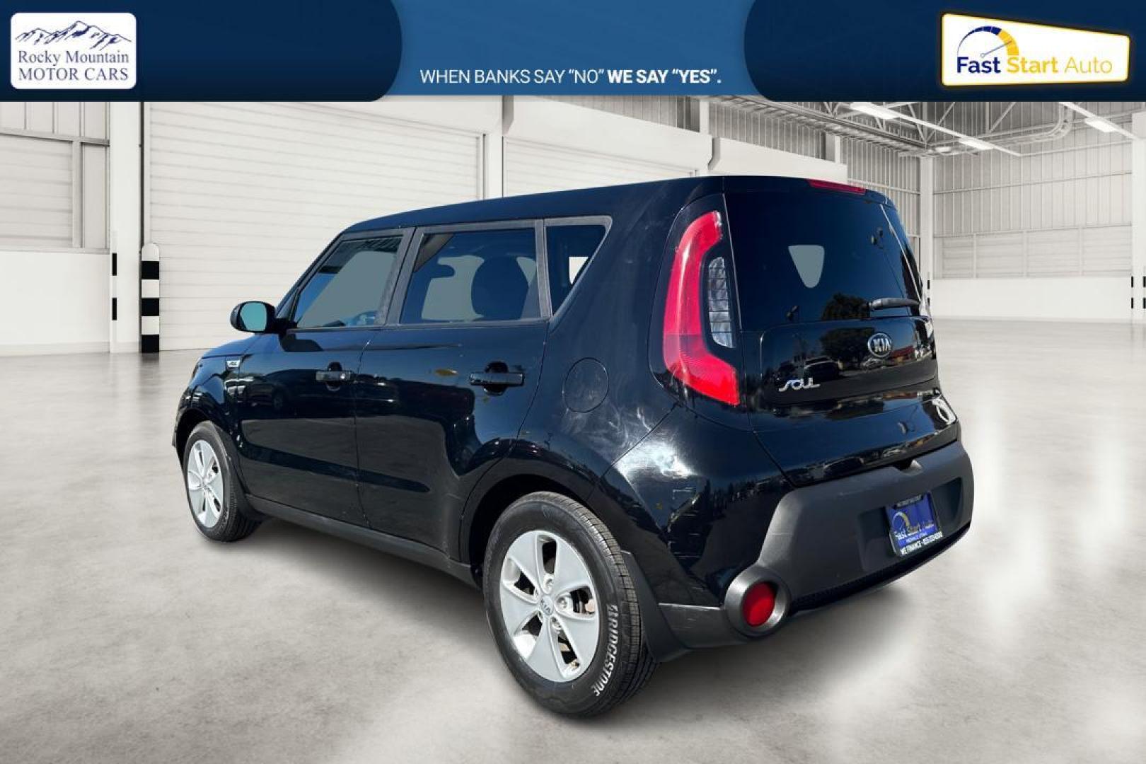 2016 Black Kia Soul Base 6A (KNDJN2A25G7) with an 1.6L L4 DOHC 16V engine, 6A transmission, located at 7755 State Street, Midvale, UT, 84047, (801) 753-9063, 40.610329, -111.890656 - Photo#4