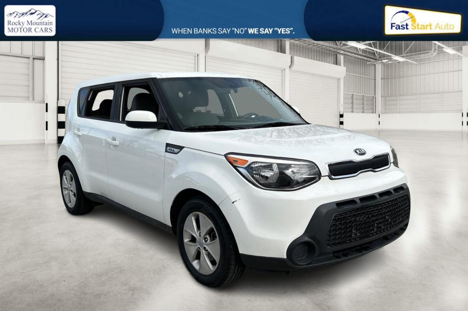 2016 White Kia Soul Base 6A (KNDJN2A21G7) with an 1.6L L4 DOHC 16V engine, 6A transmission, located at 7755 State Street, Midvale, UT, 84047, (801) 753-9063, 40.610329, -111.890656 - Photo#0