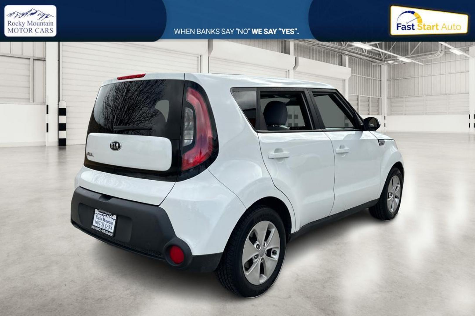 2016 White Kia Soul Base 6A (KNDJN2A21G7) with an 1.6L L4 DOHC 16V engine, 6A transmission, located at 7755 State Street, Midvale, UT, 84047, (801) 753-9063, 40.610329, -111.890656 - Photo#2