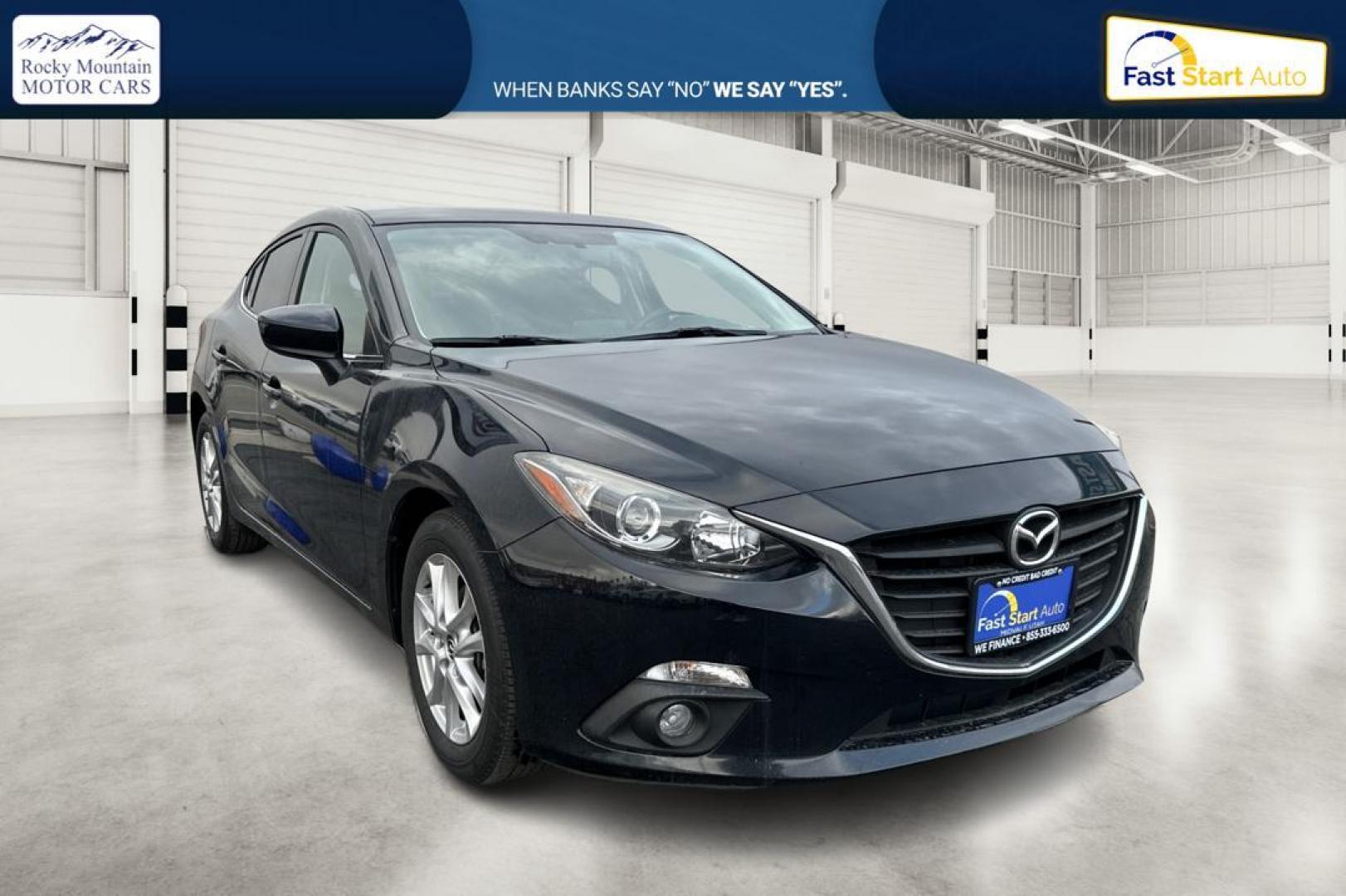 2016 Black Mazda MAZDA3 i Grand Touring MT 4-Door (JM1BM1W79G1) with an 2.0L L4 DOHC 16V engine, 6M transmission, located at 7755 State Street, Midvale, UT, 84047, (801) 753-9063, 40.610329, -111.890656 - Photo#0